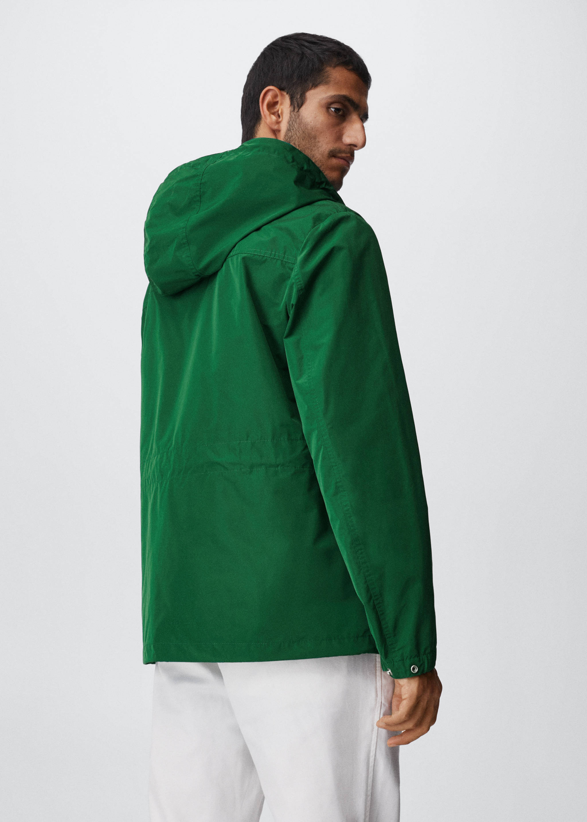 Raincoat hooded jacket - Reverse of the article