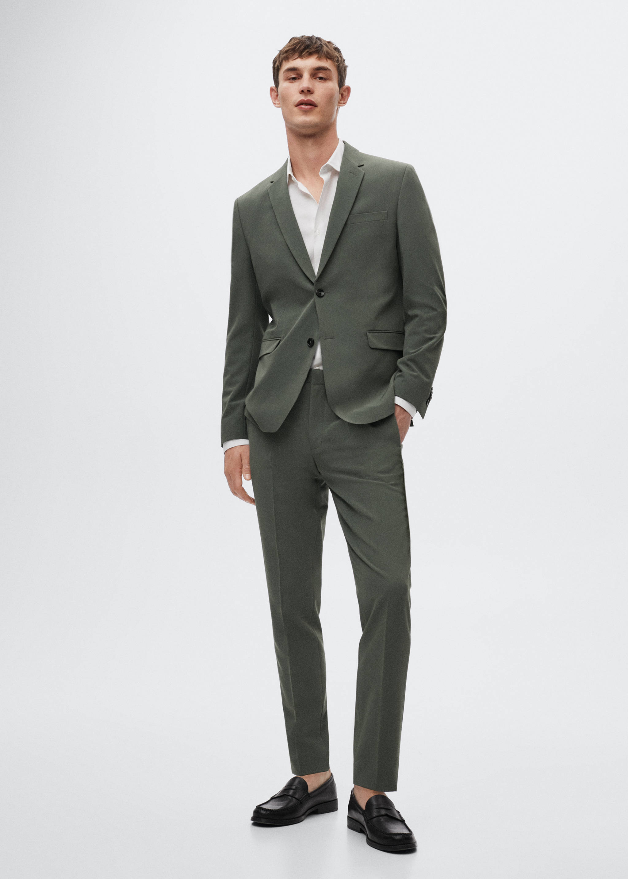 Super slim fit suit trousers - General plane