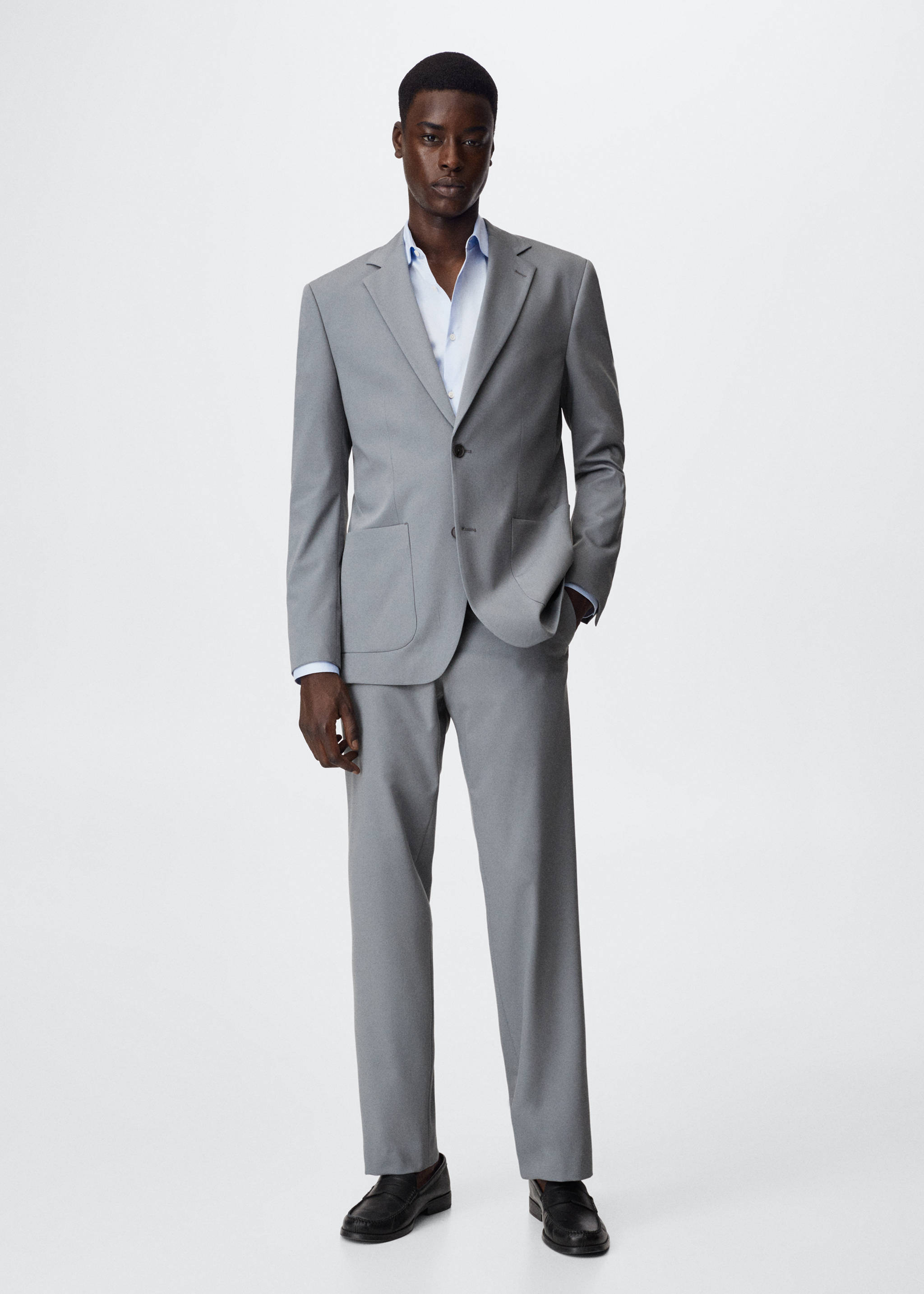 Relaxed fit suit blazer - General plane