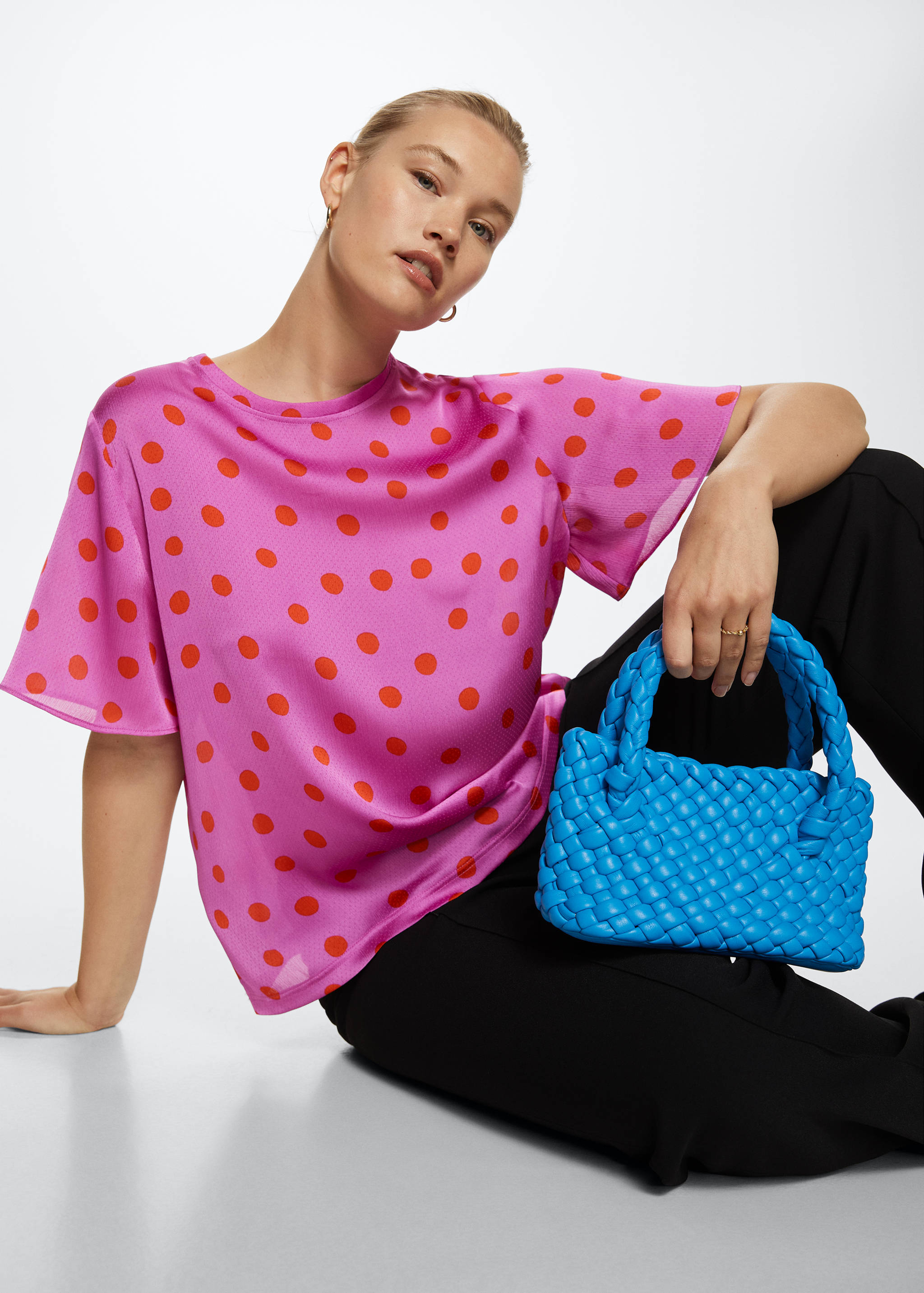 Polka-dot print blouse - Details of the article 3