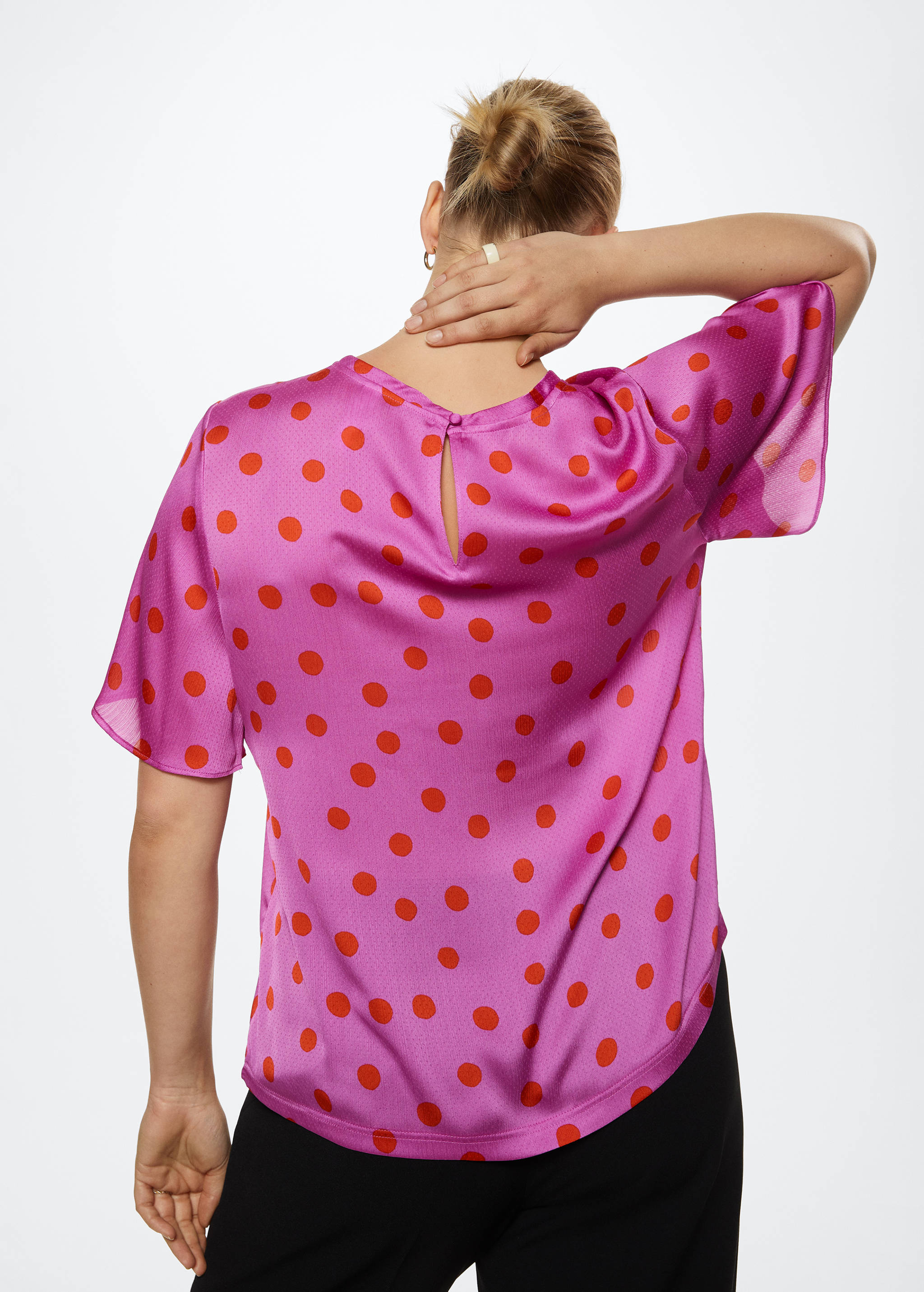 Polka-dot print blouse - Details of the article 5