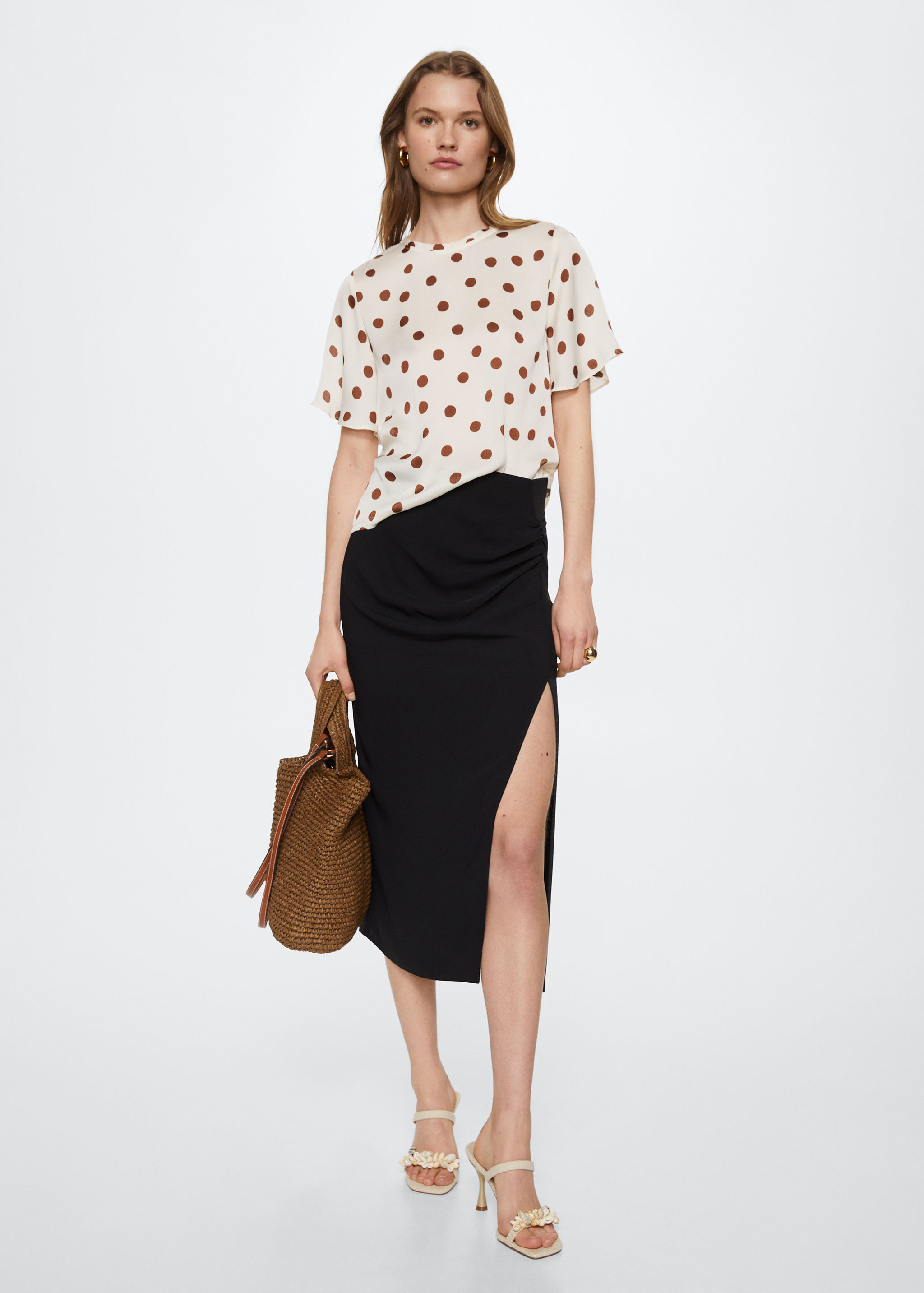 Polka-dot print blouse - General plane