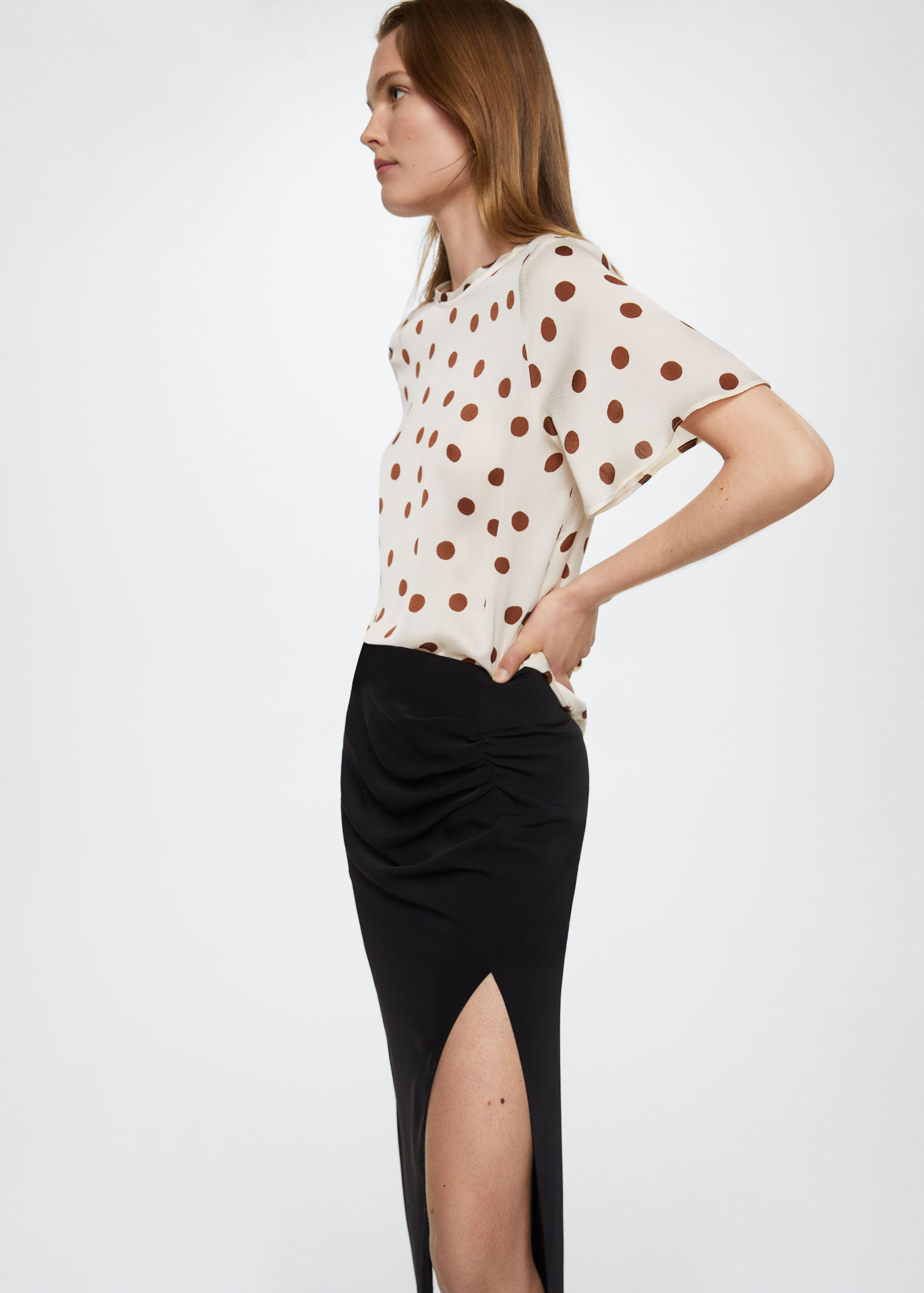 Polka-dot print blouse - Medium plane