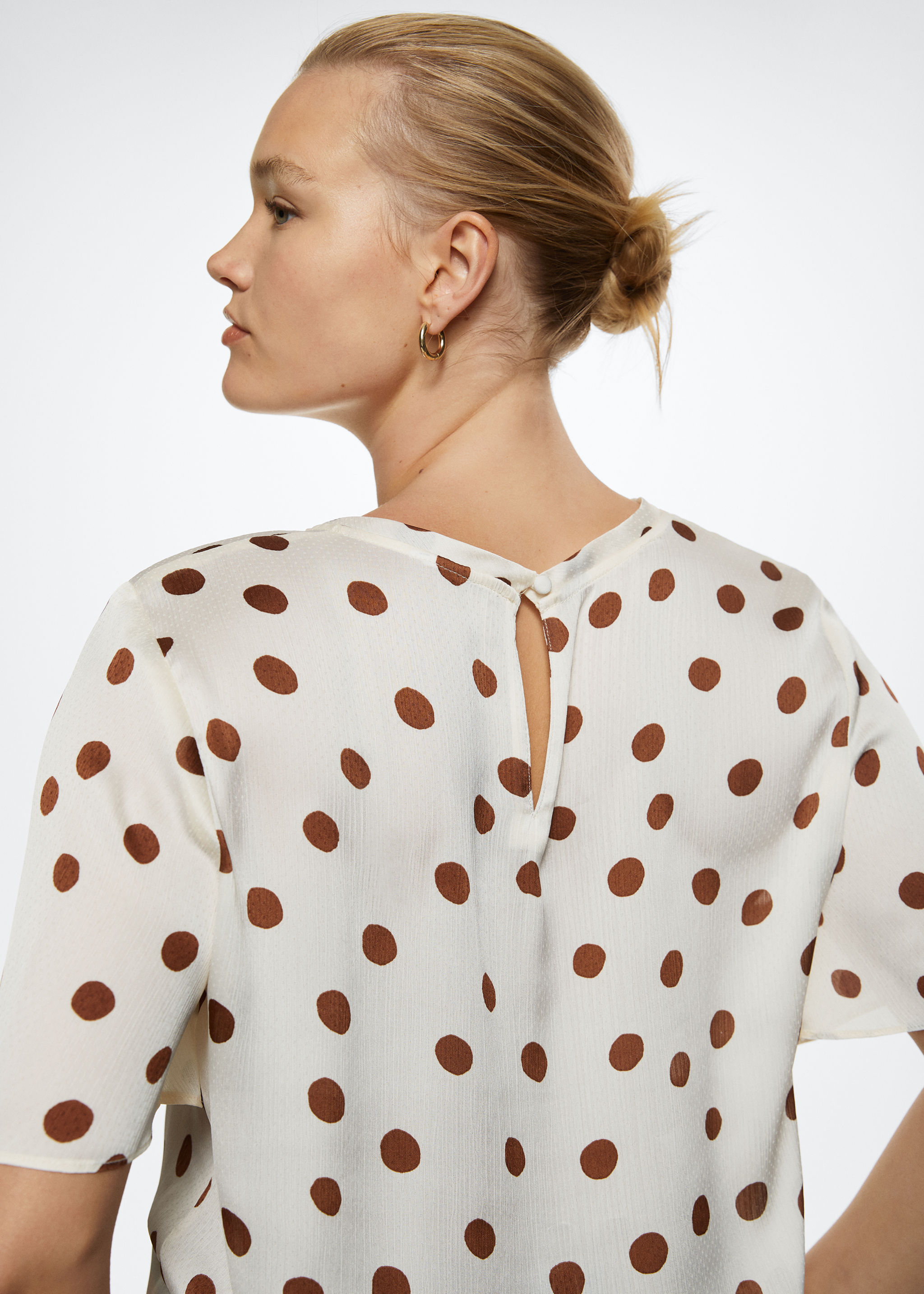 Polka-dot print blouse - Details of the article 5