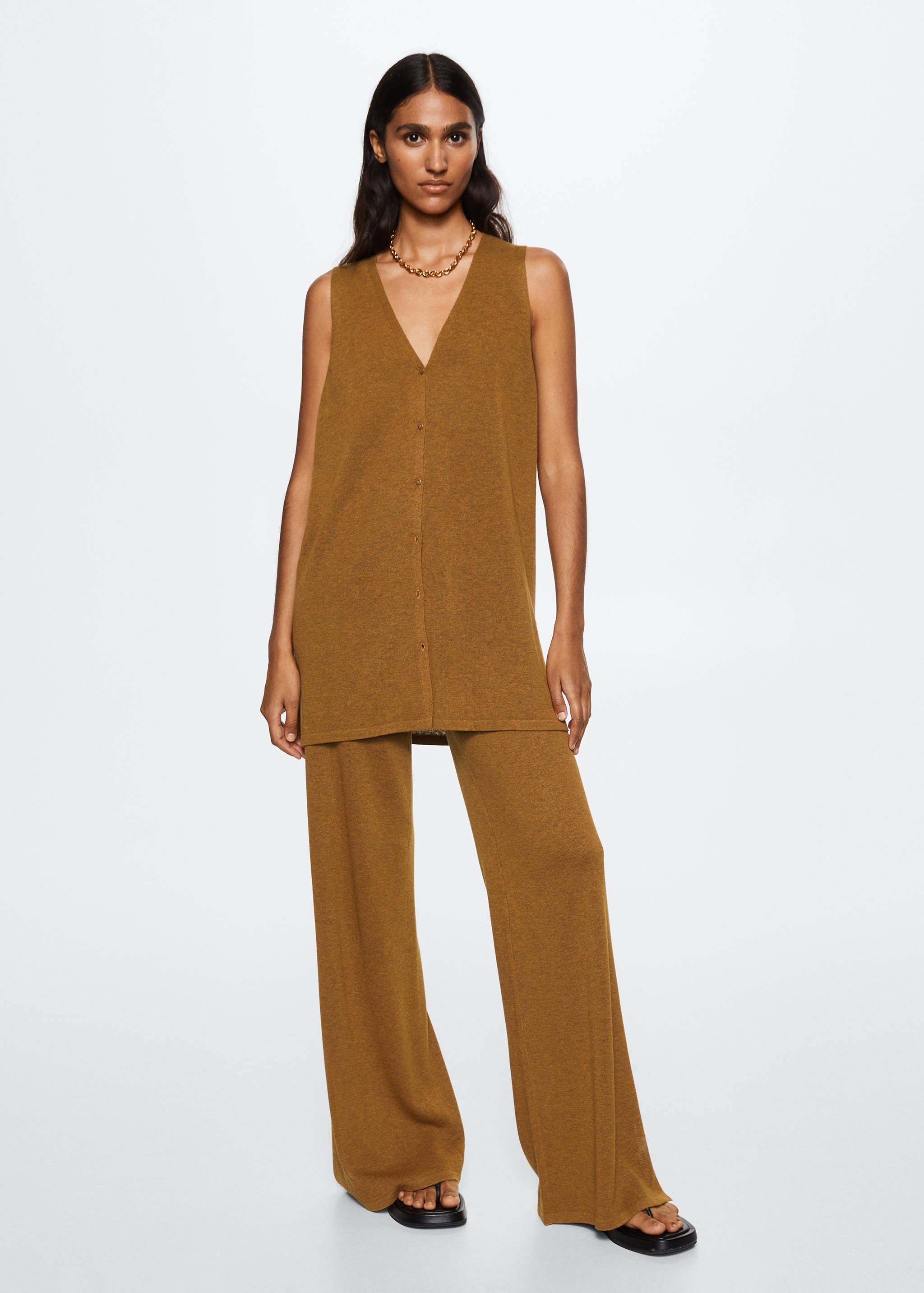Cárdigan punto fino oversize - Plano general