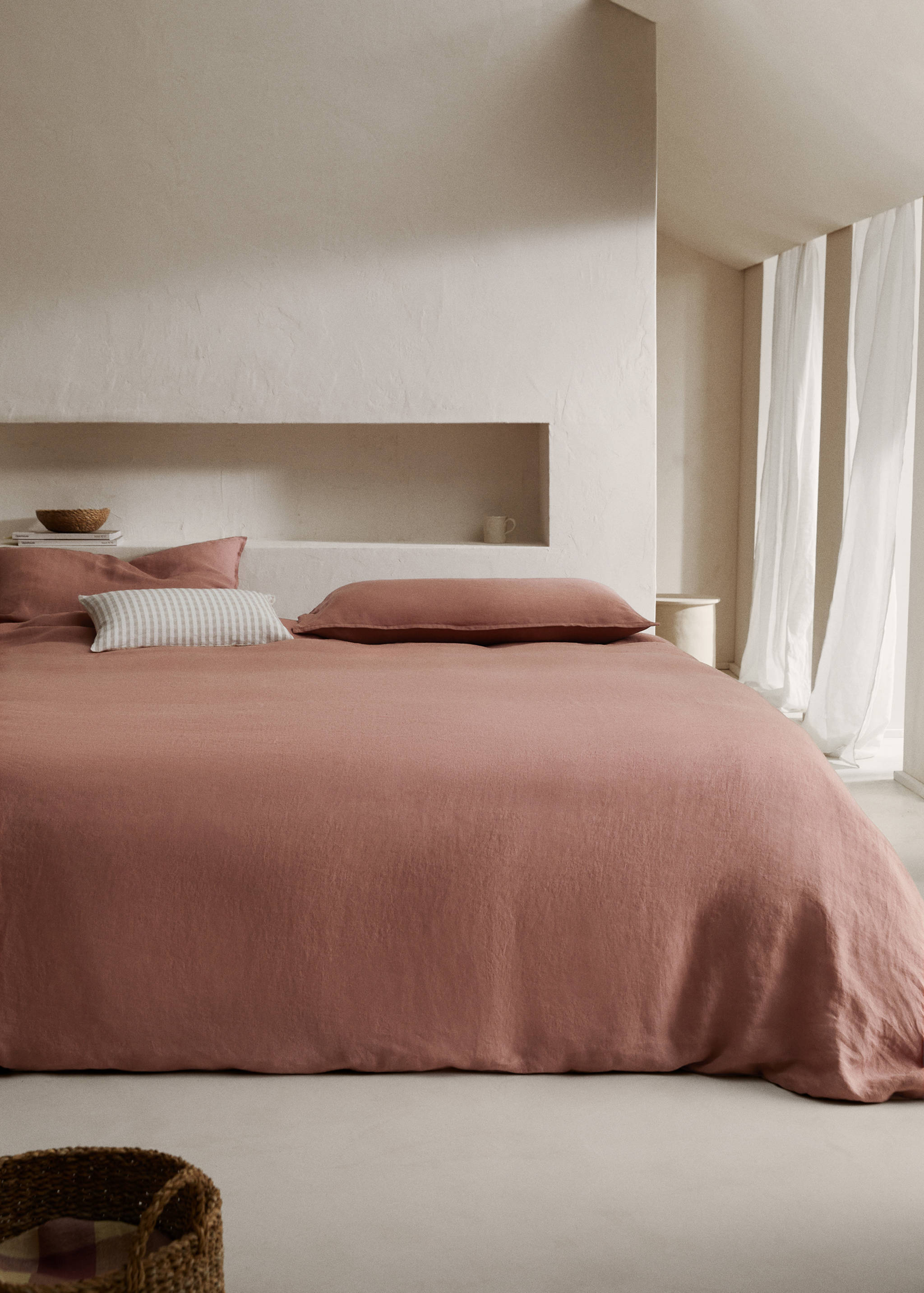 100% linen duvet cover Single bed - General plane