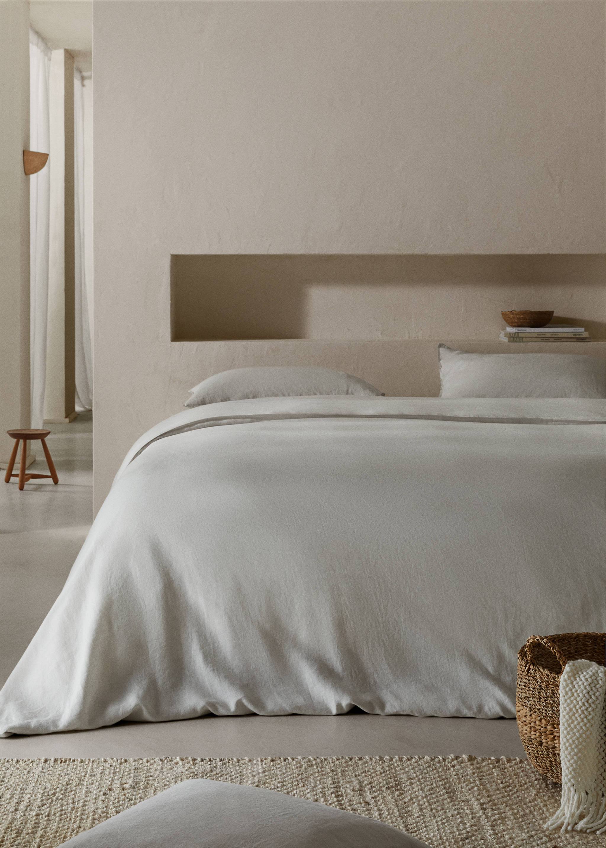 100% linen duvet cover Single bed - General plane