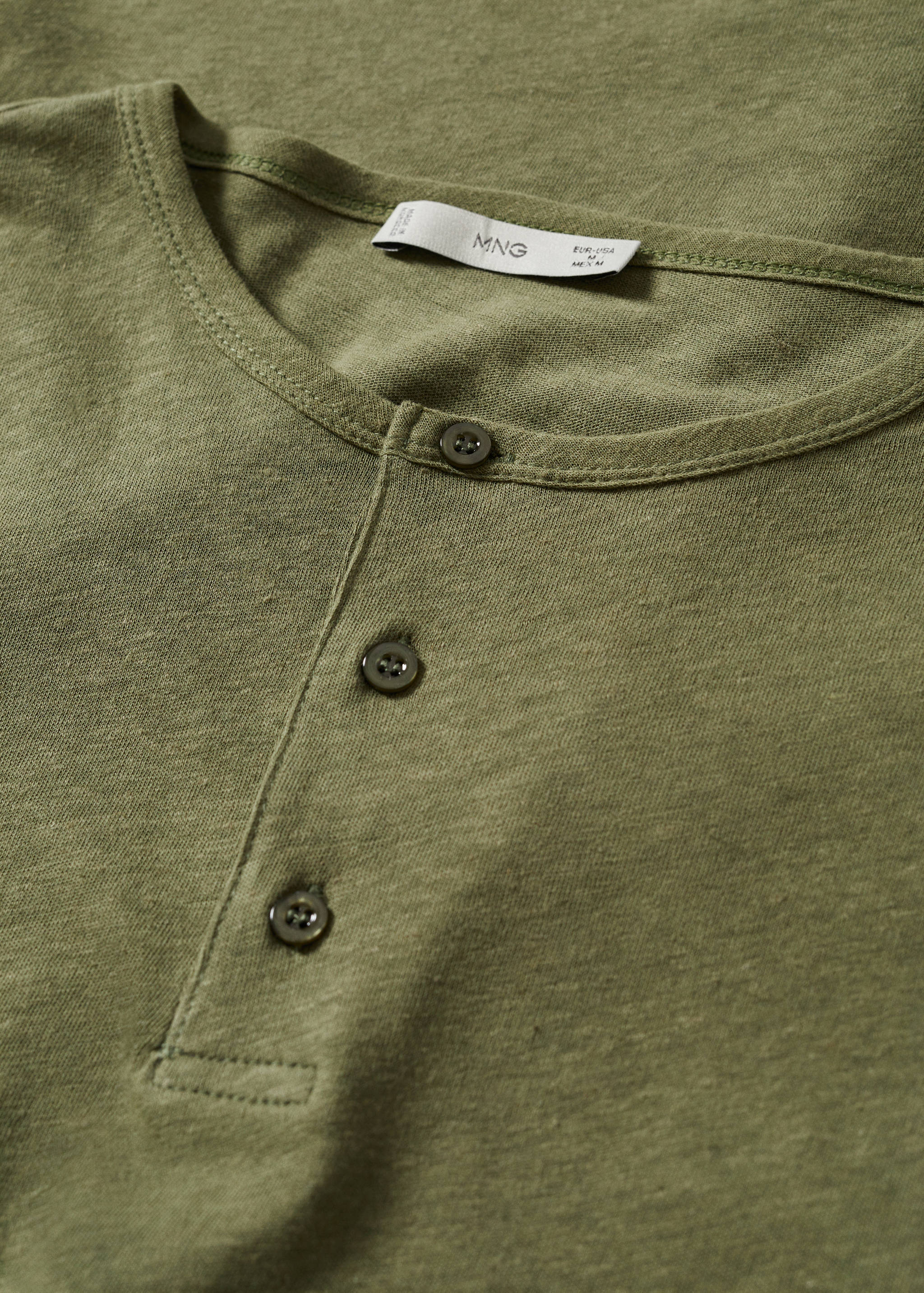 Henley linen-blend T-shirt - Details of the article 8