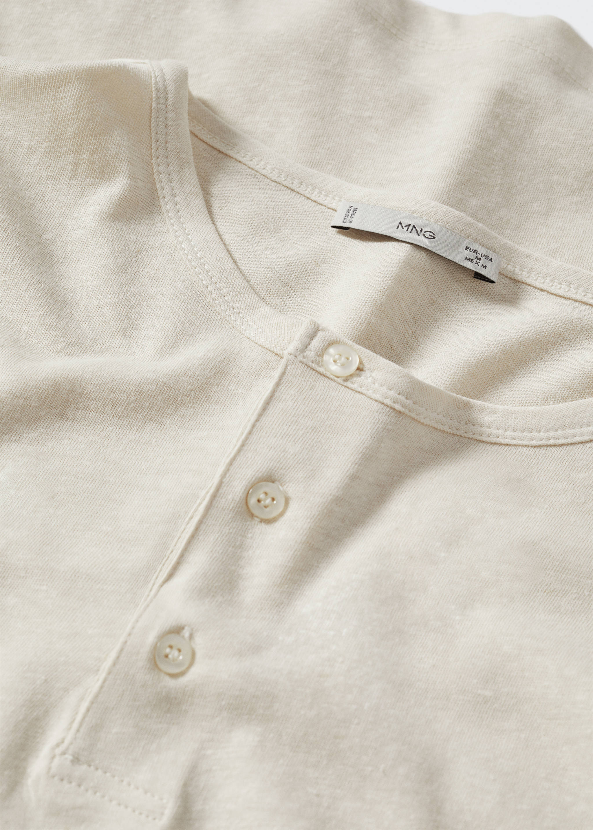 Henley linen-blend T-shirt - Details of the article 8