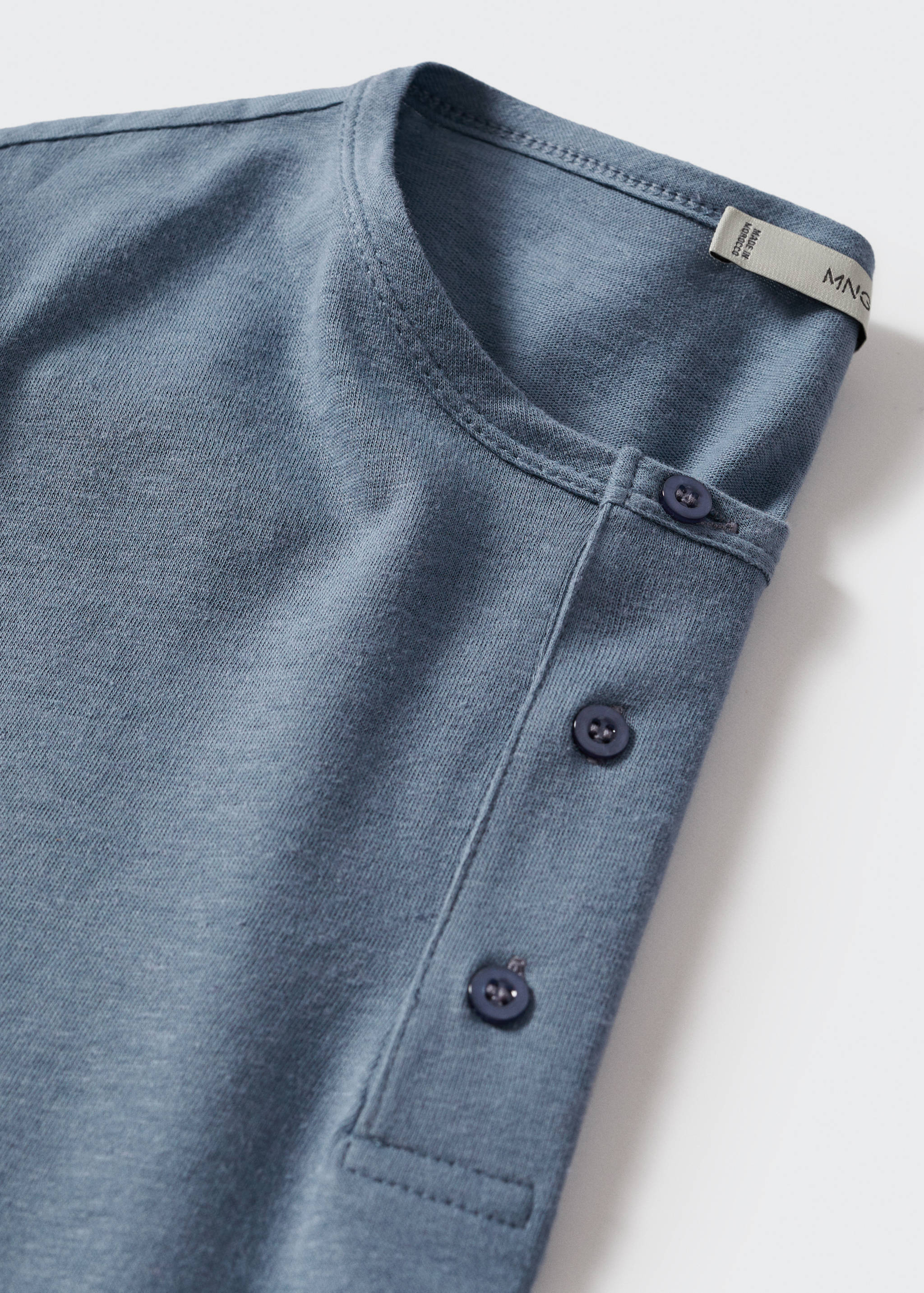Henley linen-blend T-shirt - Details of the article 8