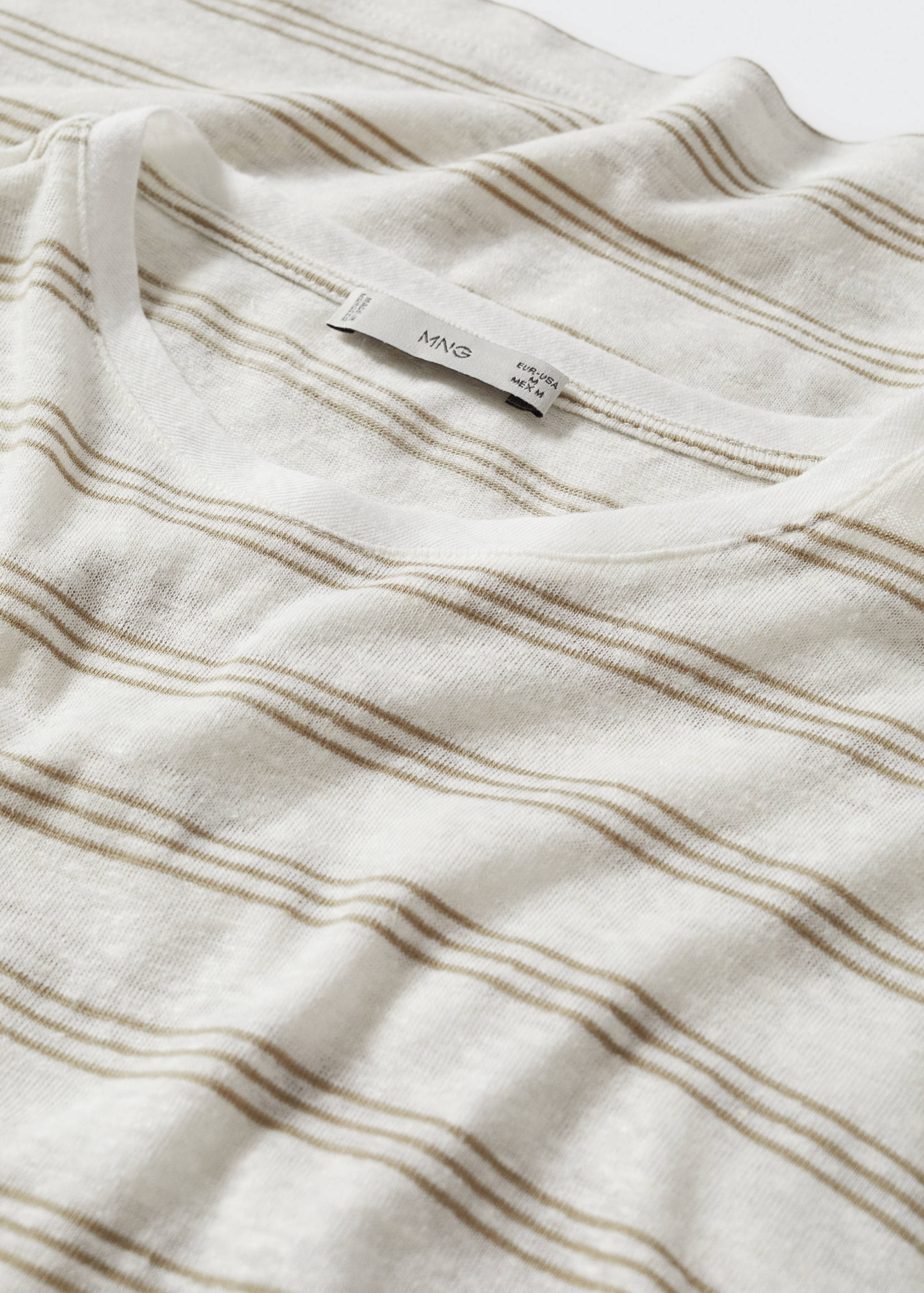 Gestreiftes Leinen-T-Shirt - Detail des Artikels 8