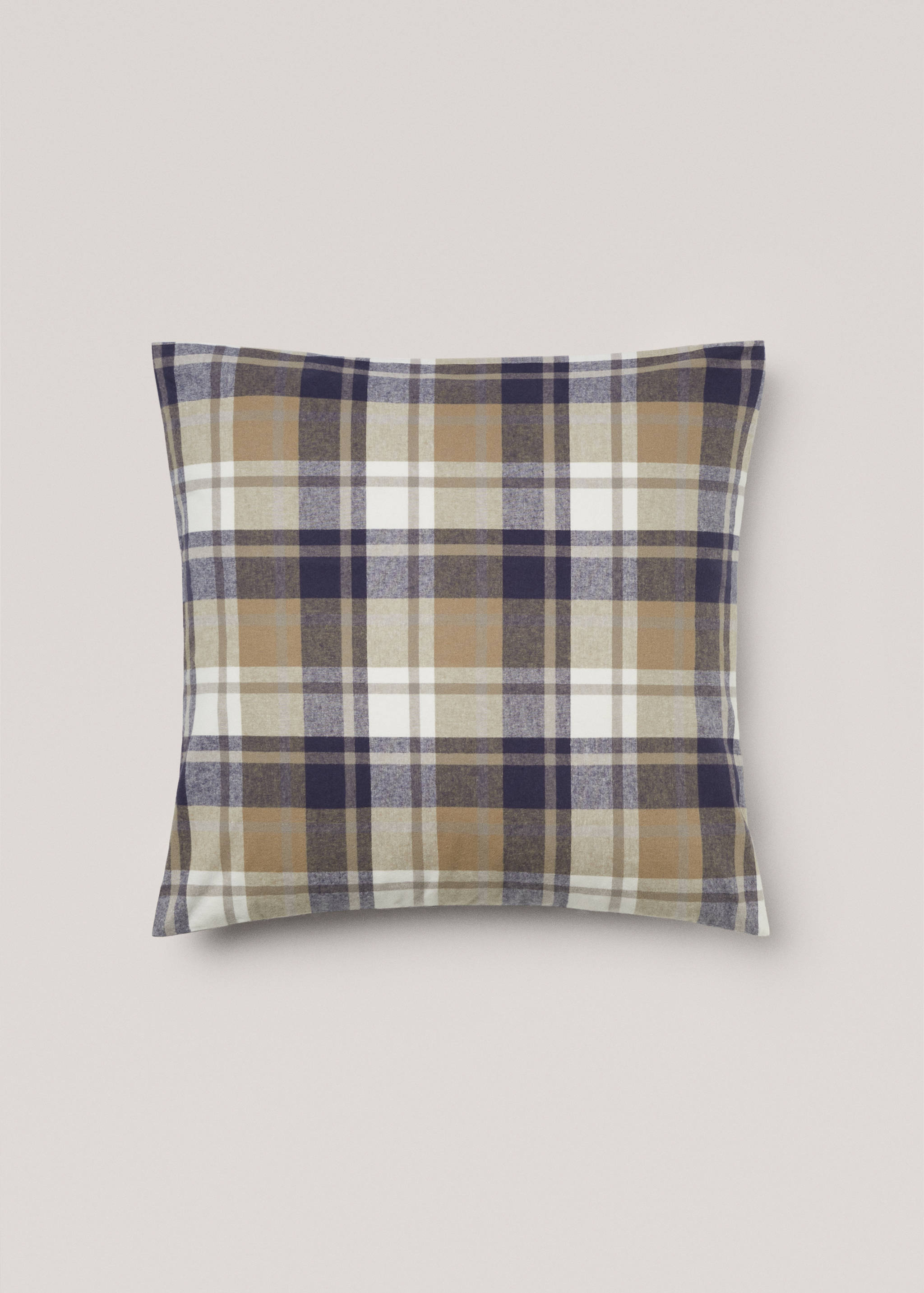 Taie d’oreiller flanelle carreaux tissés 60x60 cm (Lot de deux) - Article sans modèle