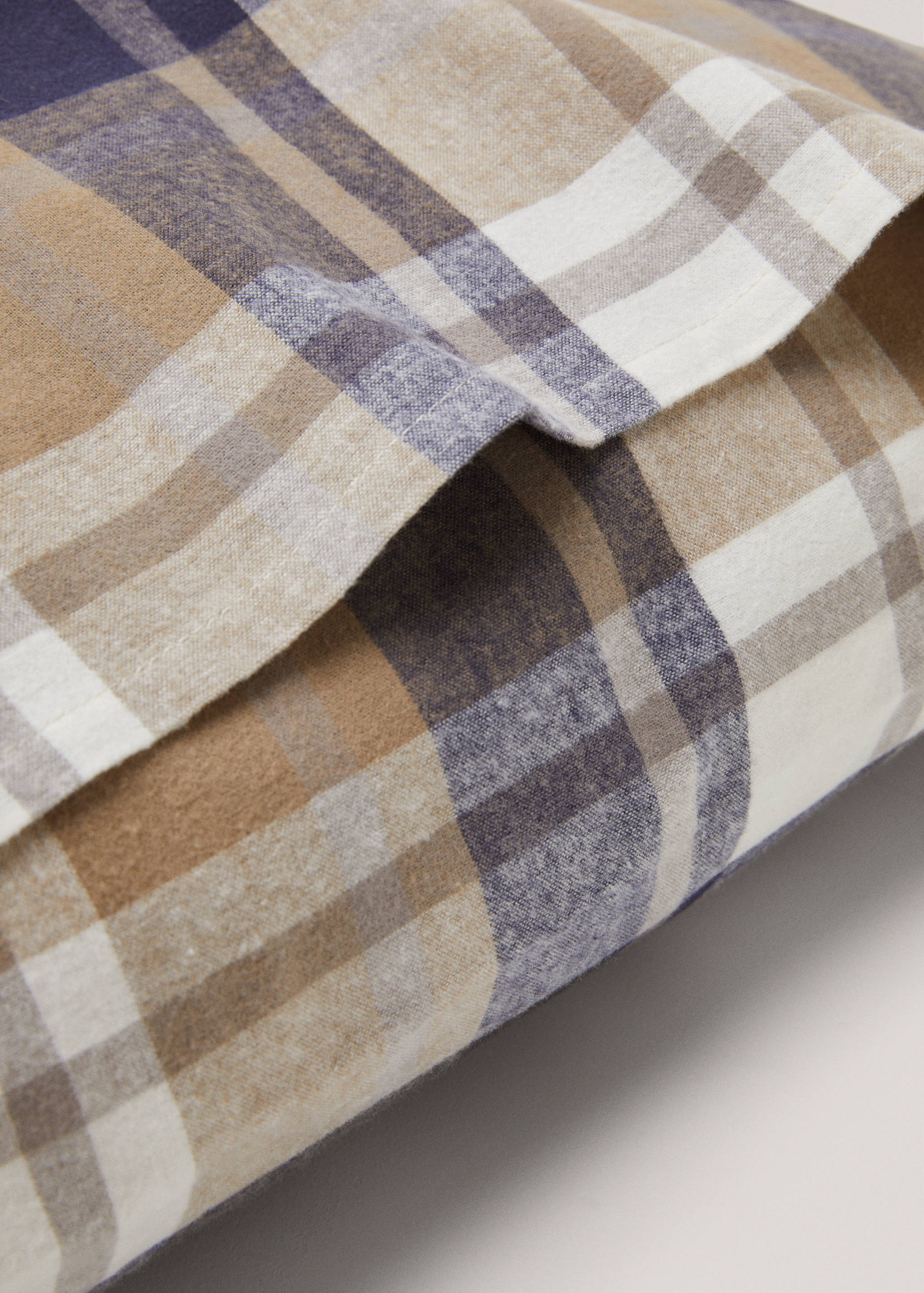 Taie d’oreiller flanelle carreaux tissés 60x60 cm (Lot de deux) - Détail de l'article 2