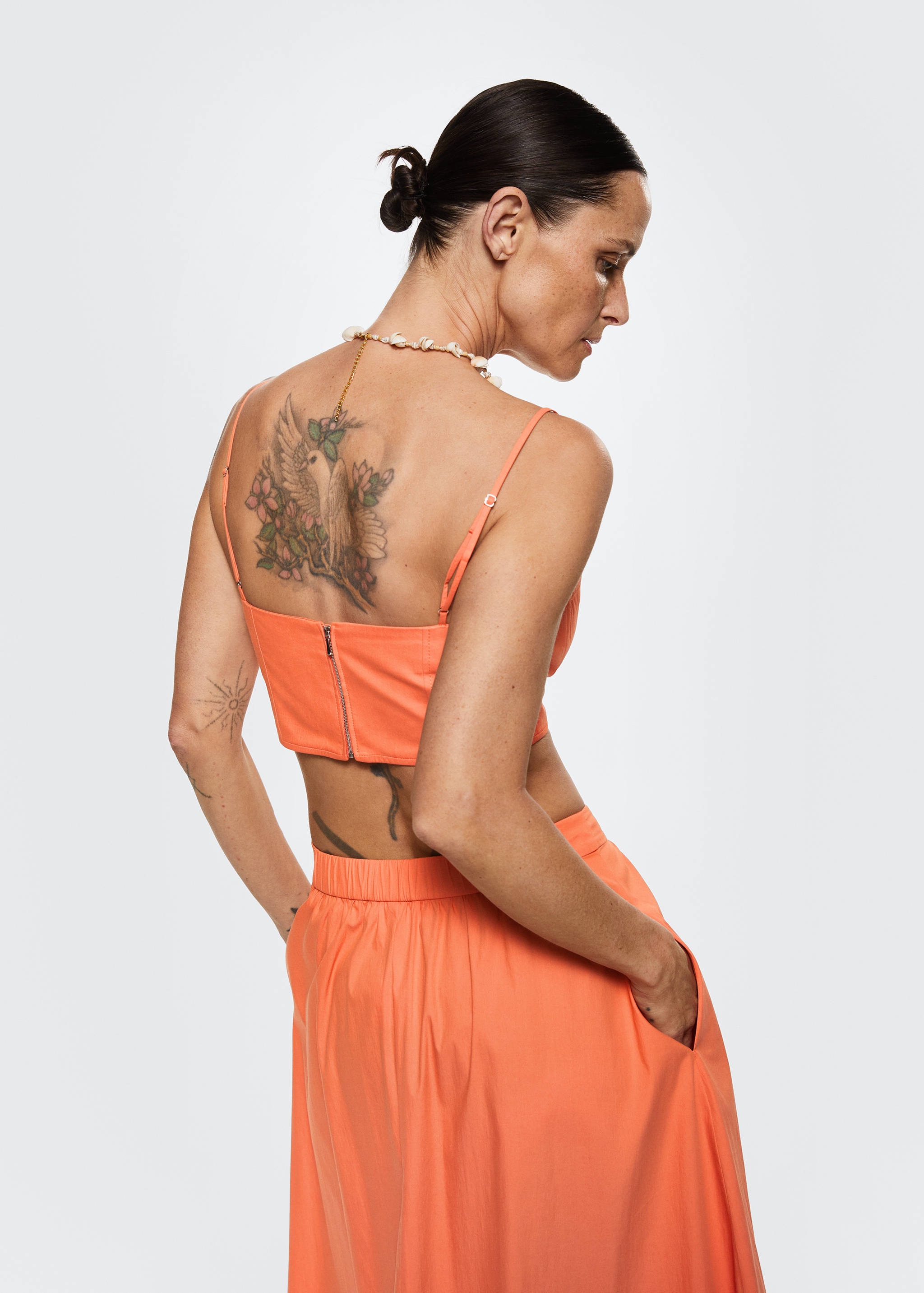 Top crop algodón - Reverso del artículo