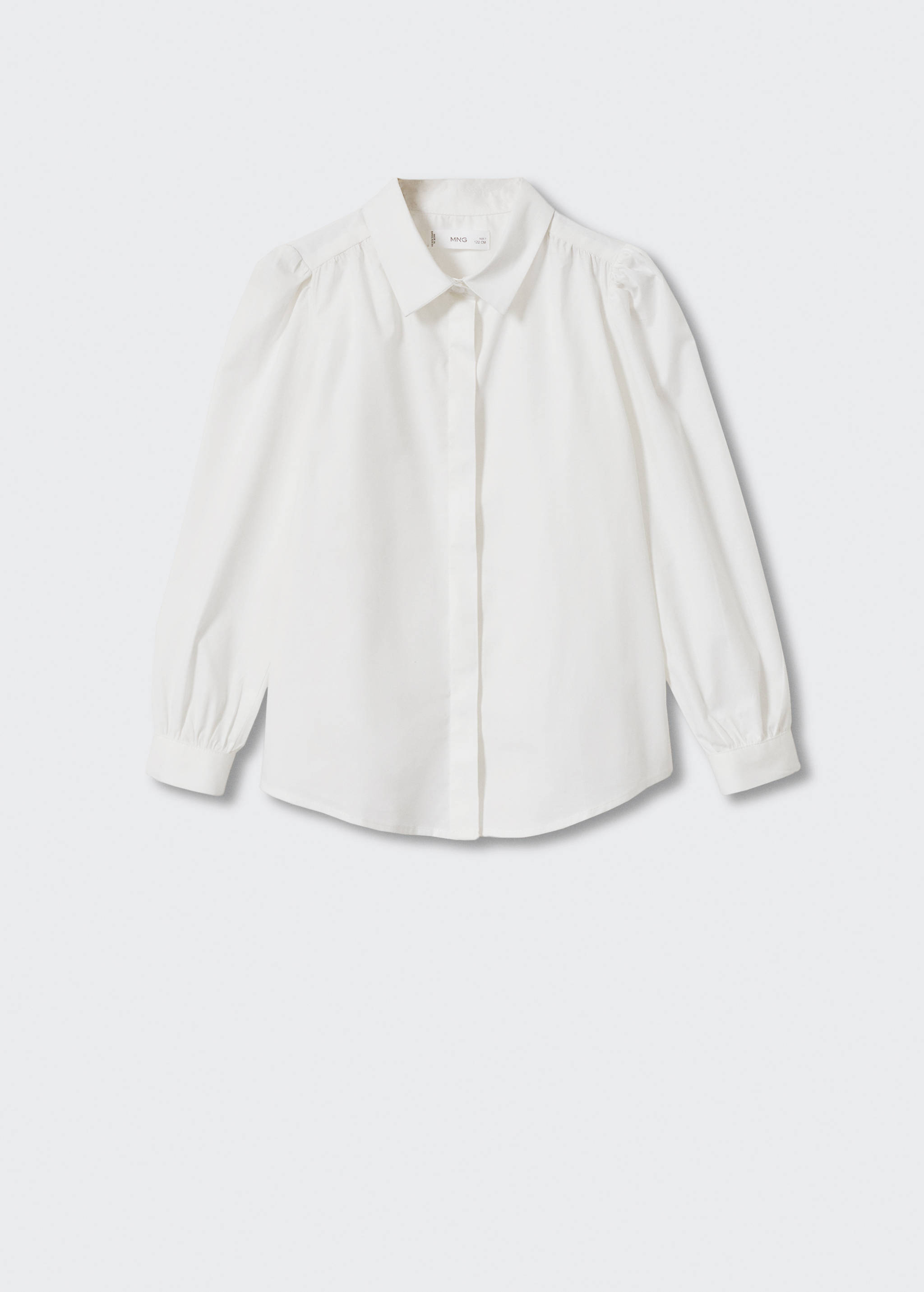 Puff-sleeve cotton shirt - Article without model