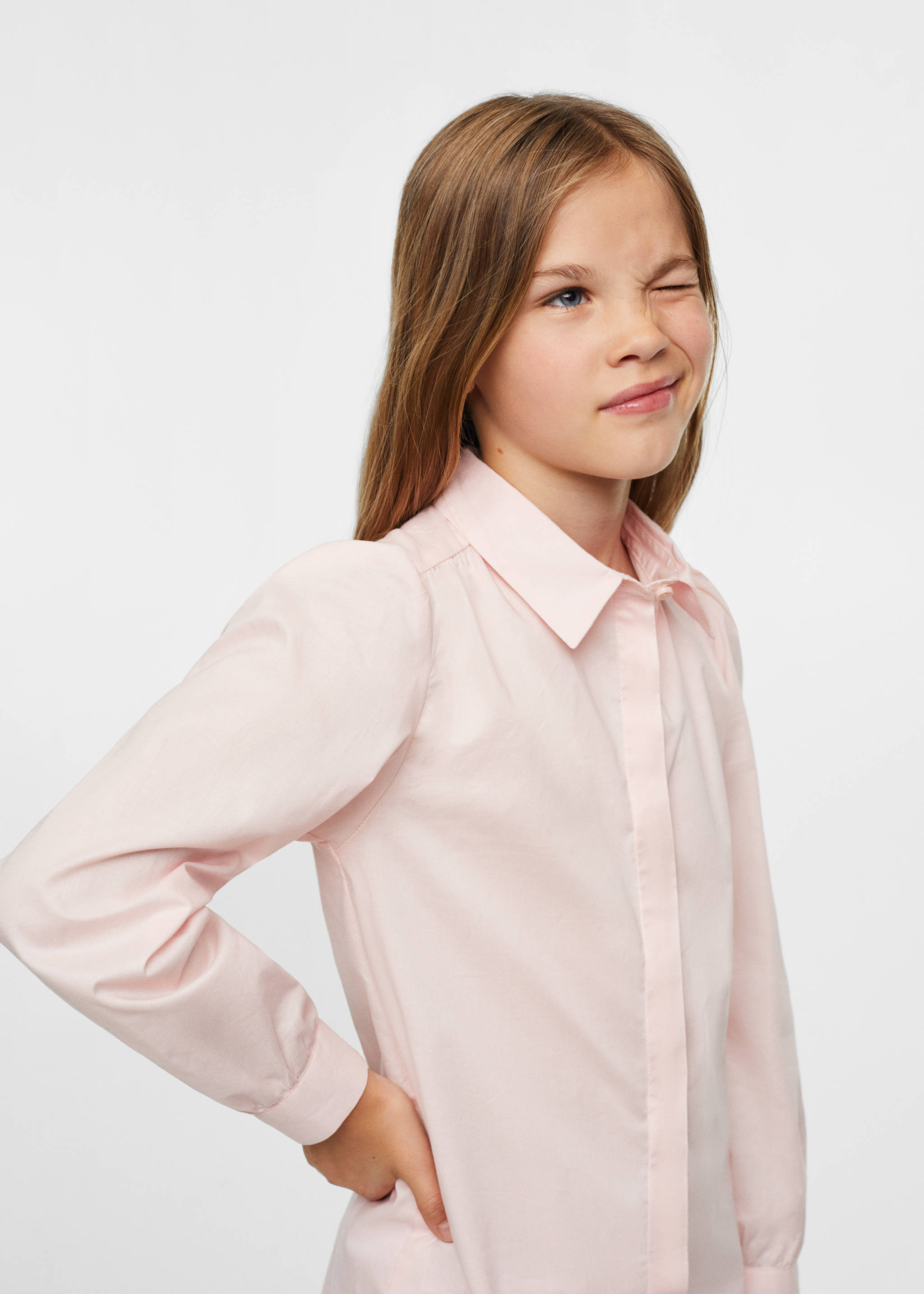 Puff-sleeve cotton shirt - Details of the article 1