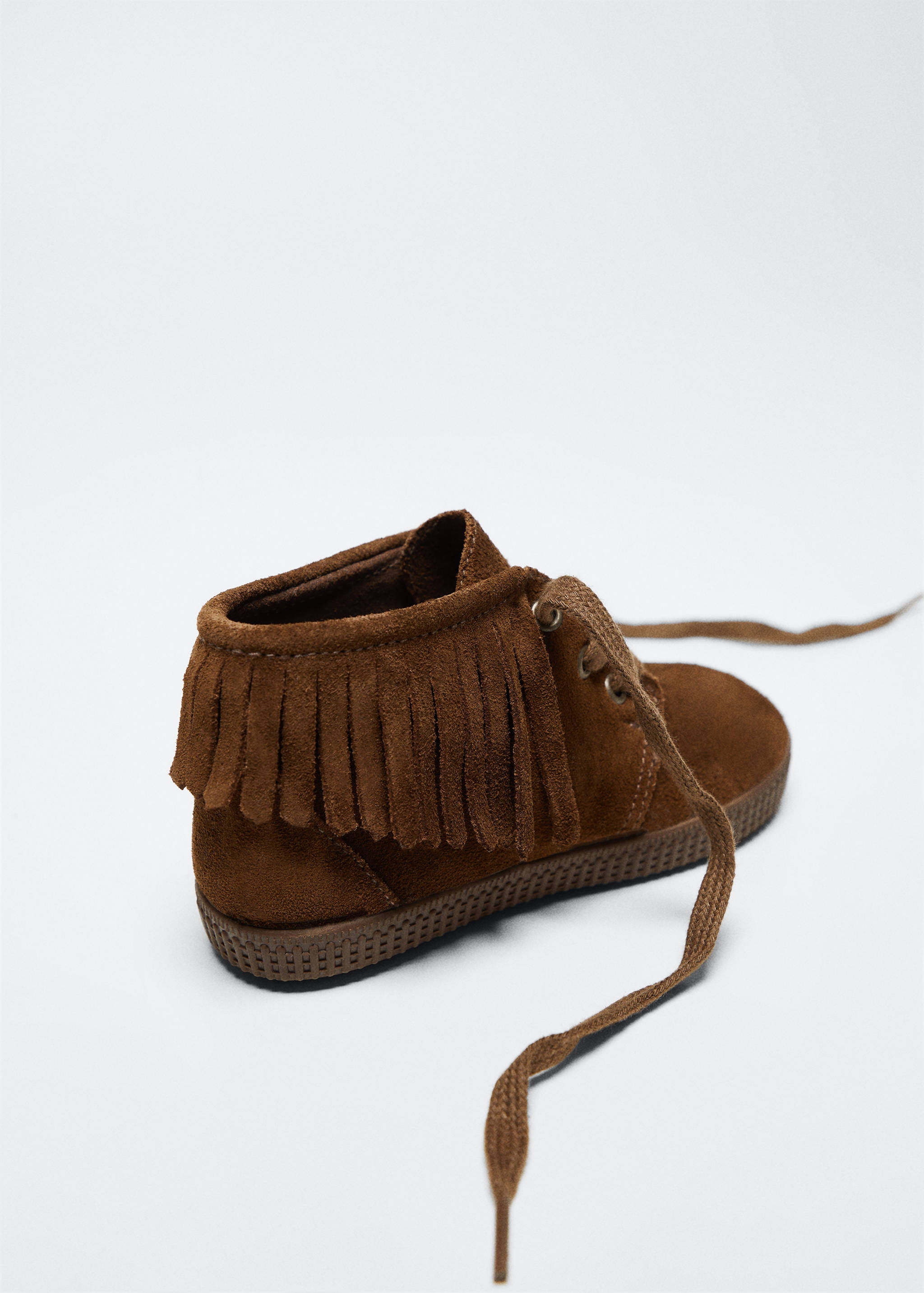 Fringed leather boots - Medium plane