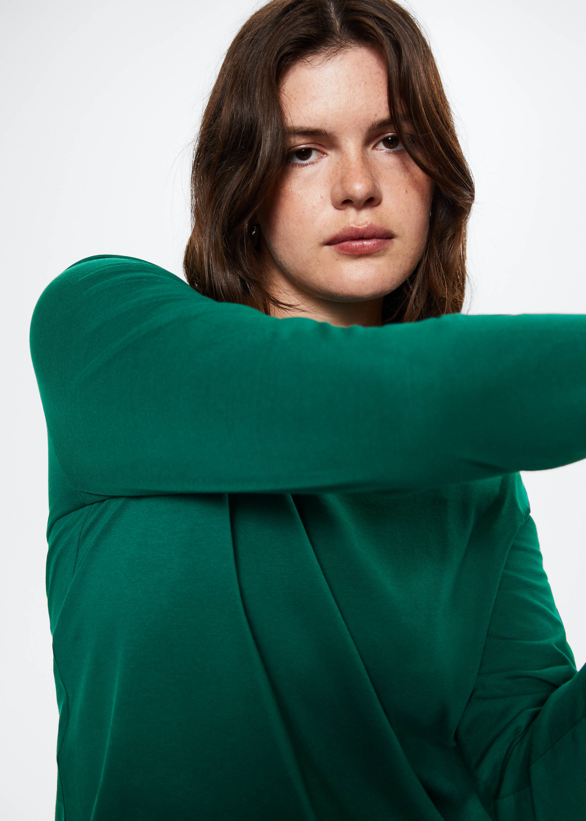 Cotton boat neck t-shirt - Details of the article 4