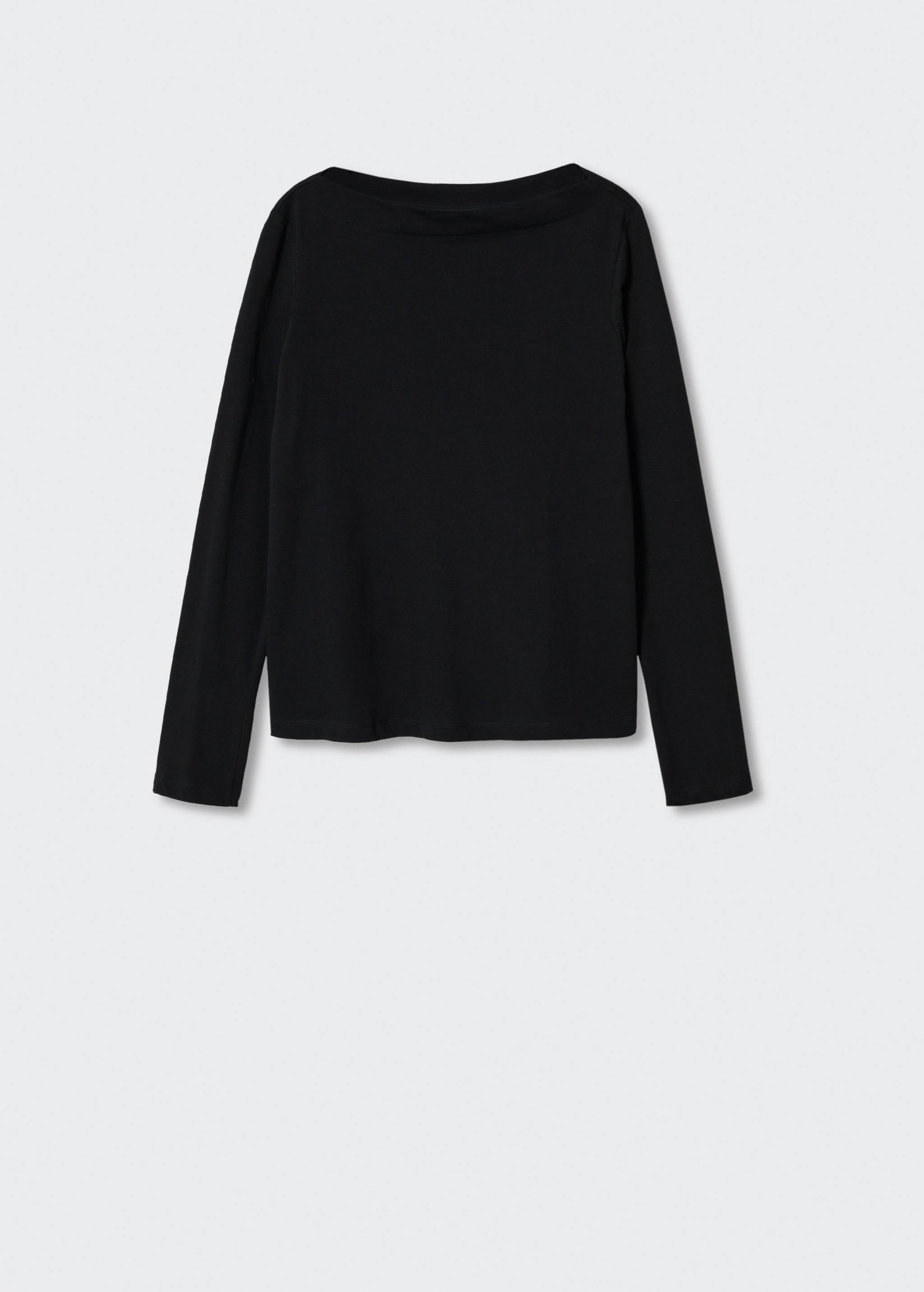 Cotton boat neck t-shirt - Article without model