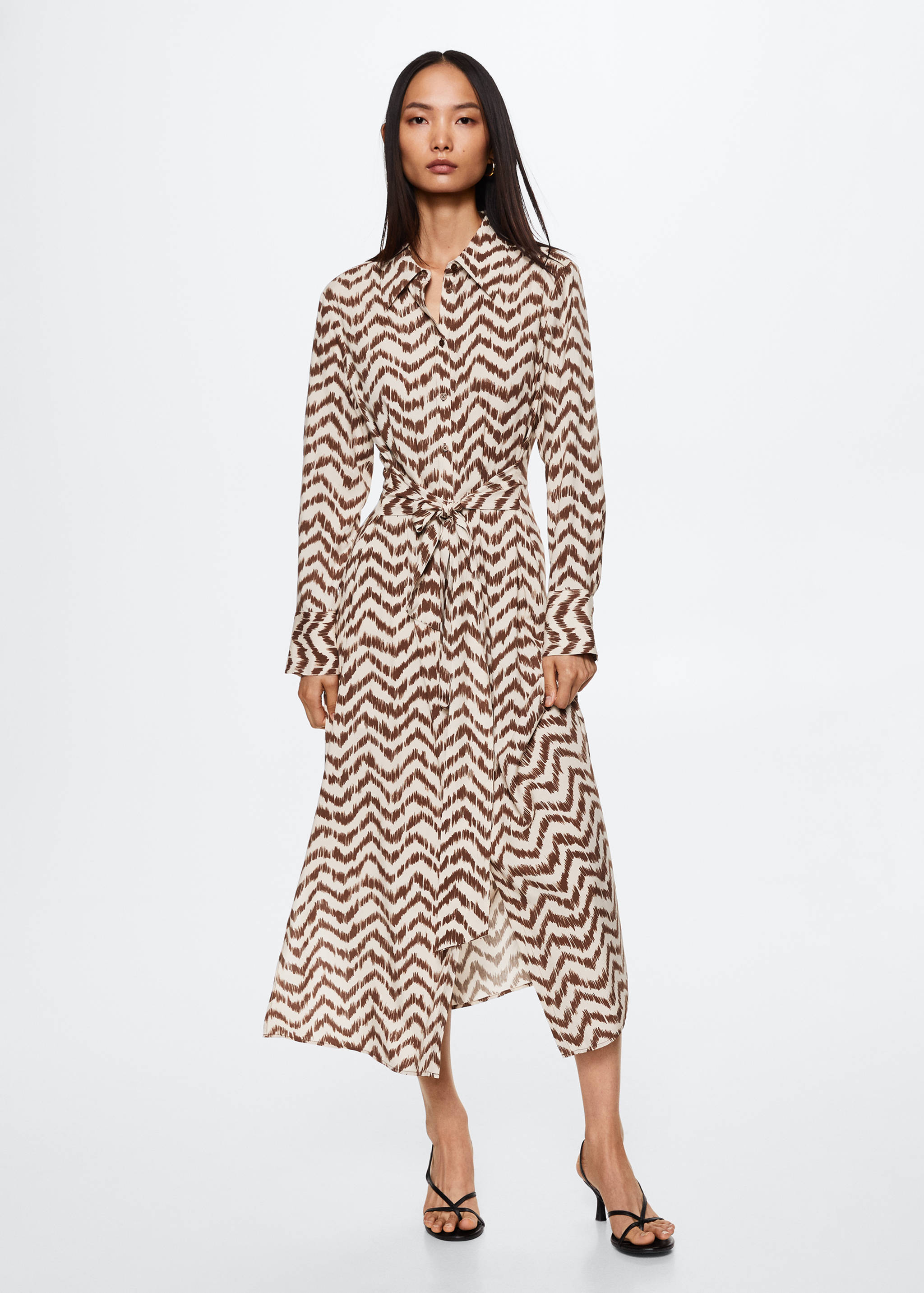 Printed shirt dress - General plane