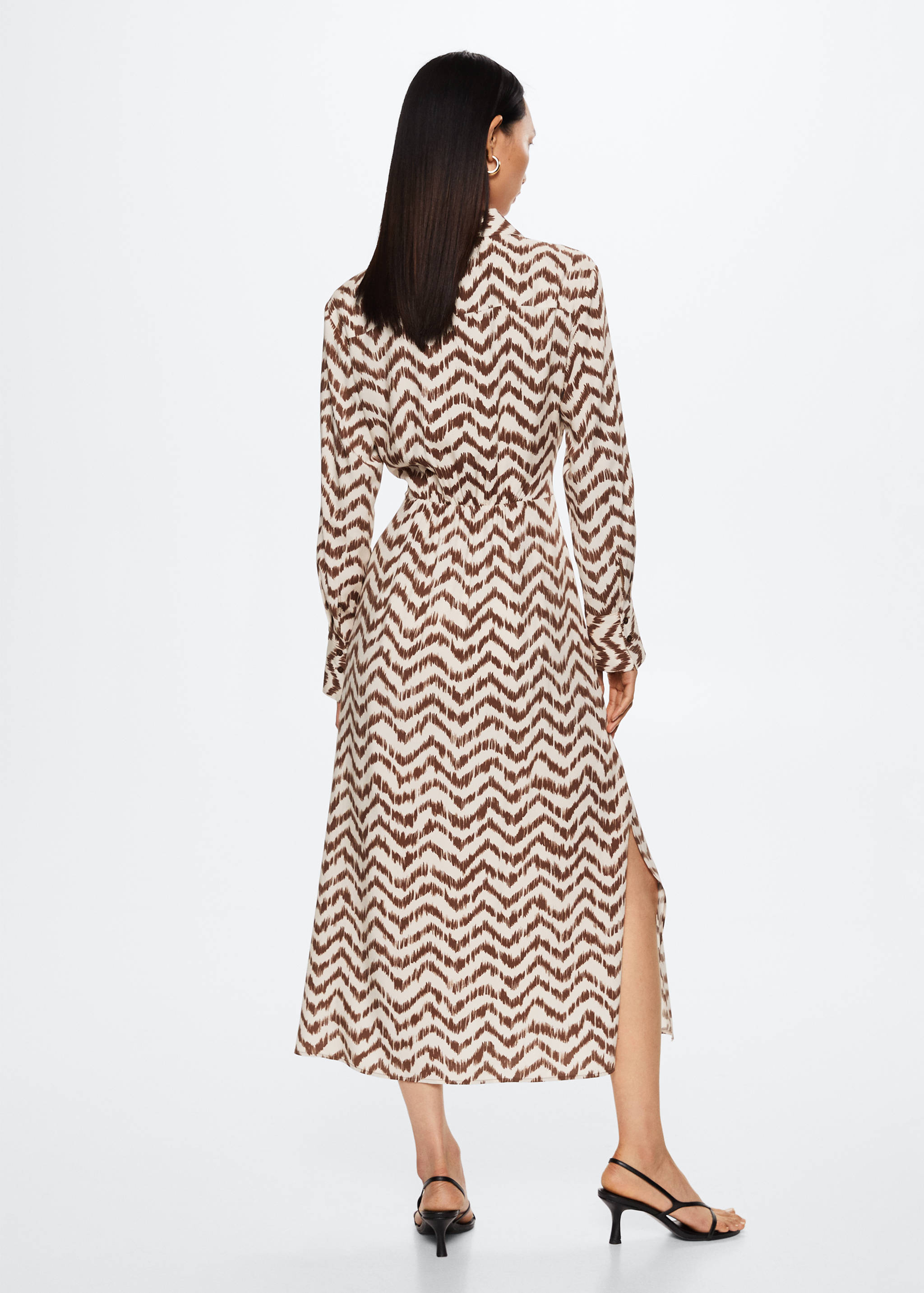 Printed shirt dress - Reverse of the article