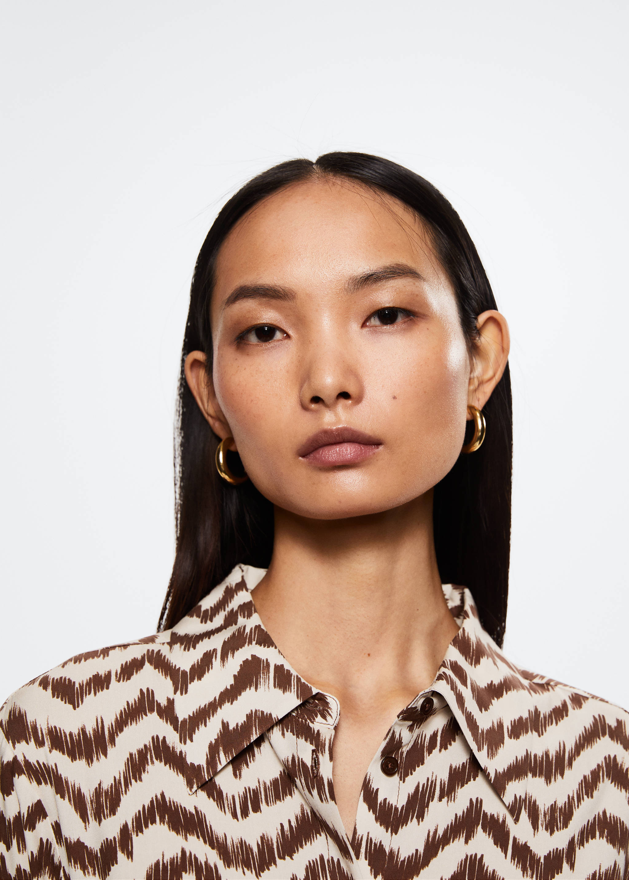 Printed shirt dress - Details of the article 1