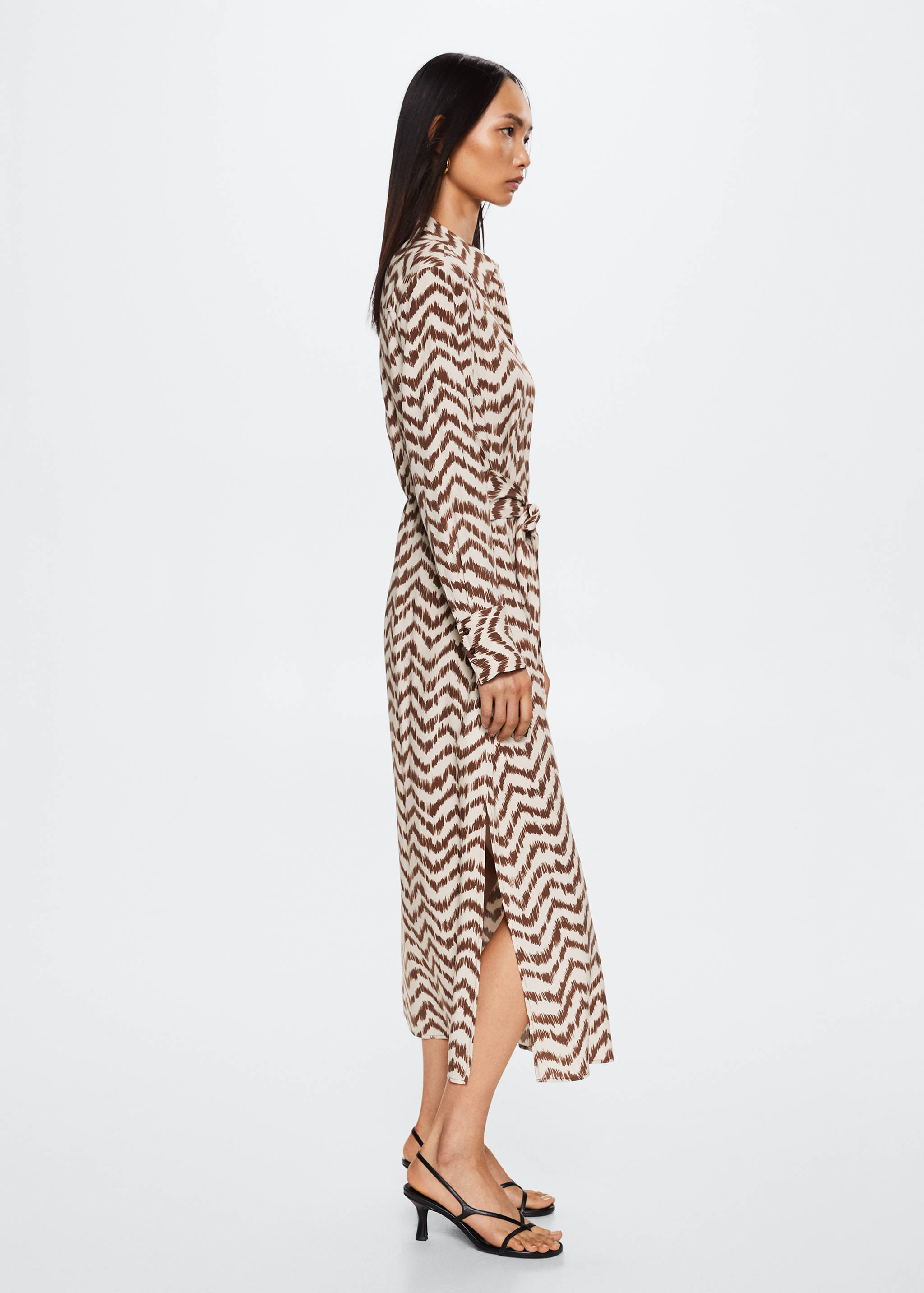 Printed shirt dress - Details of the article 2