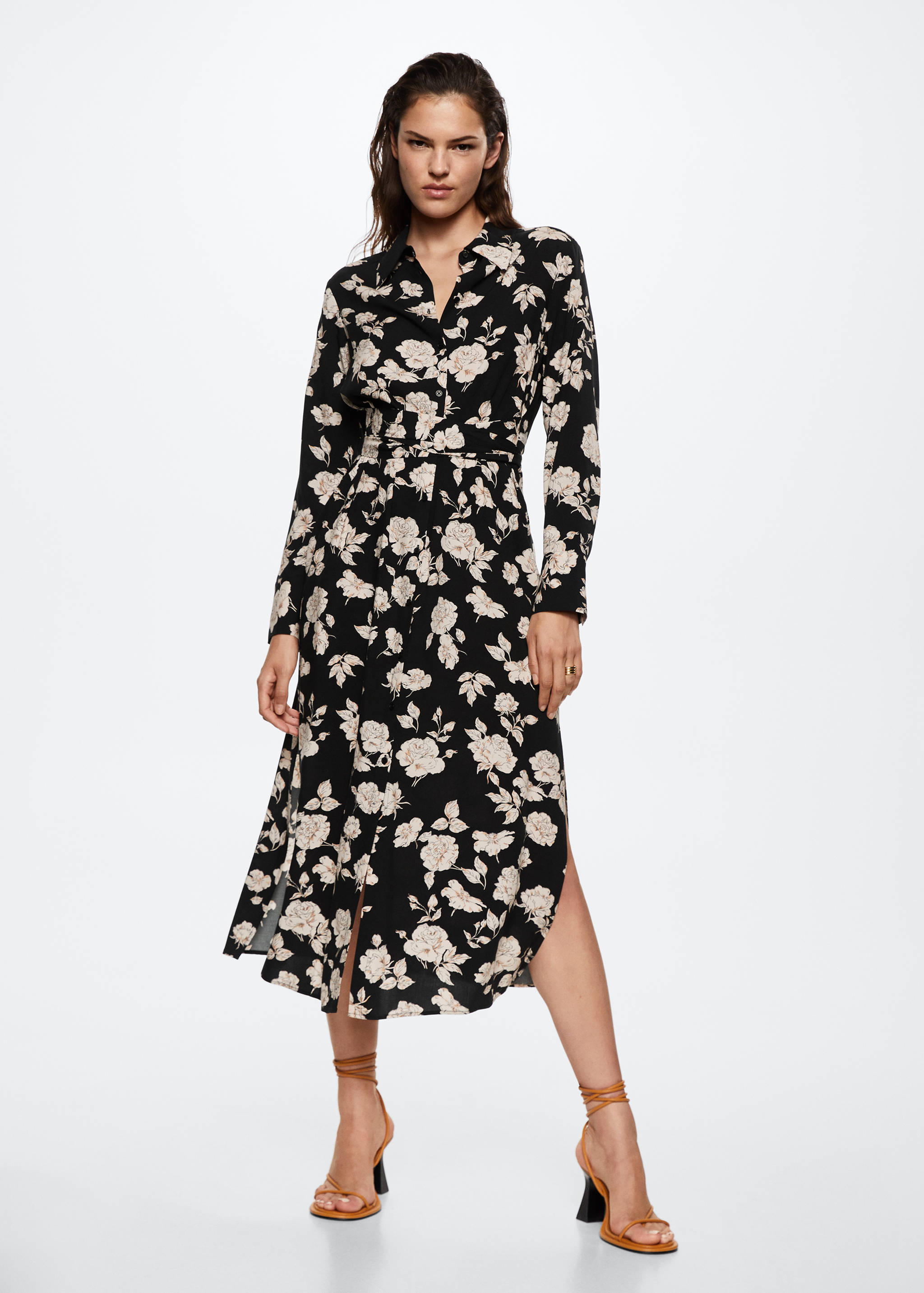 Printed shirt dress - General plane