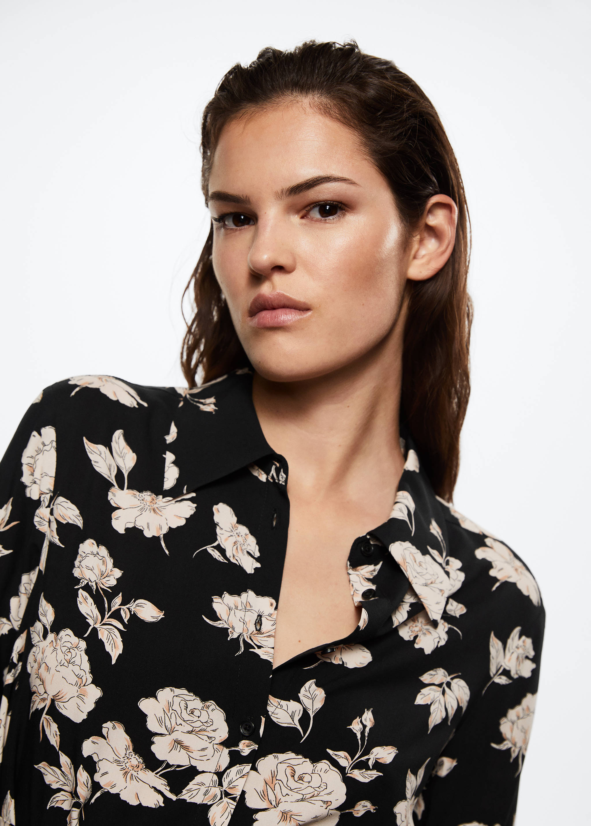 Printed shirt dress - Details of the article 1