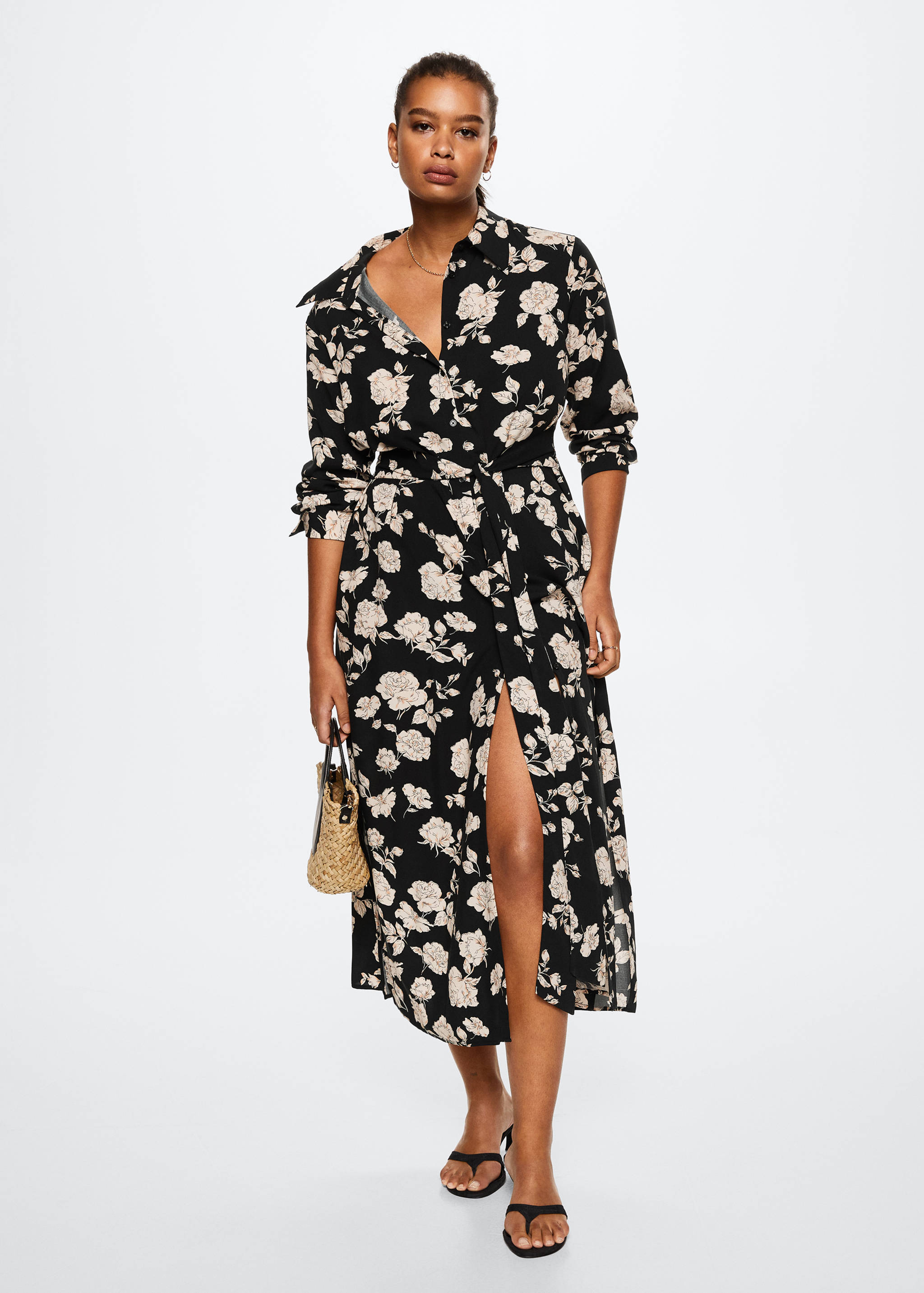 Printed shirt dress - Details of the article 4