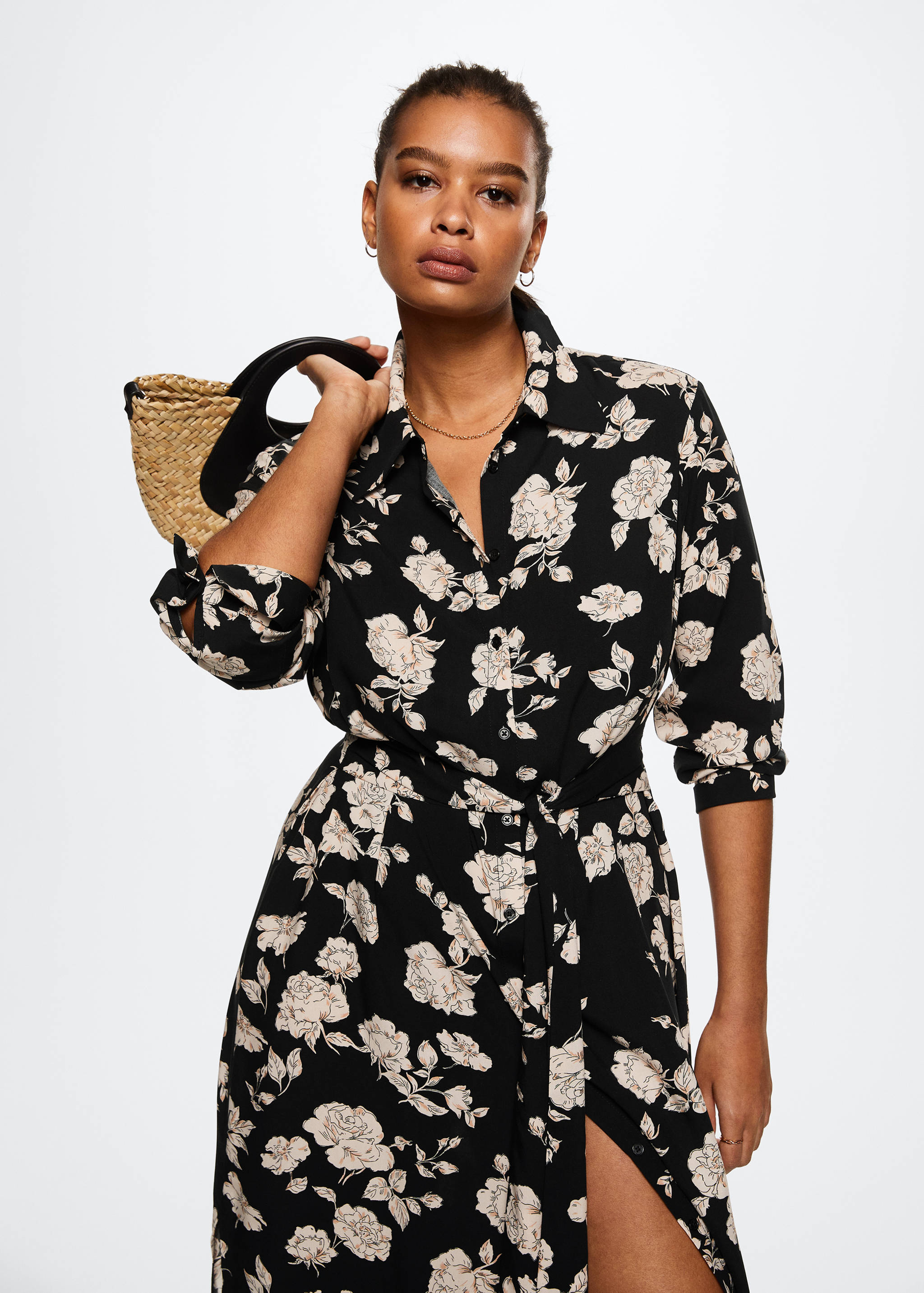 Printed shirt dress - Details of the article 5