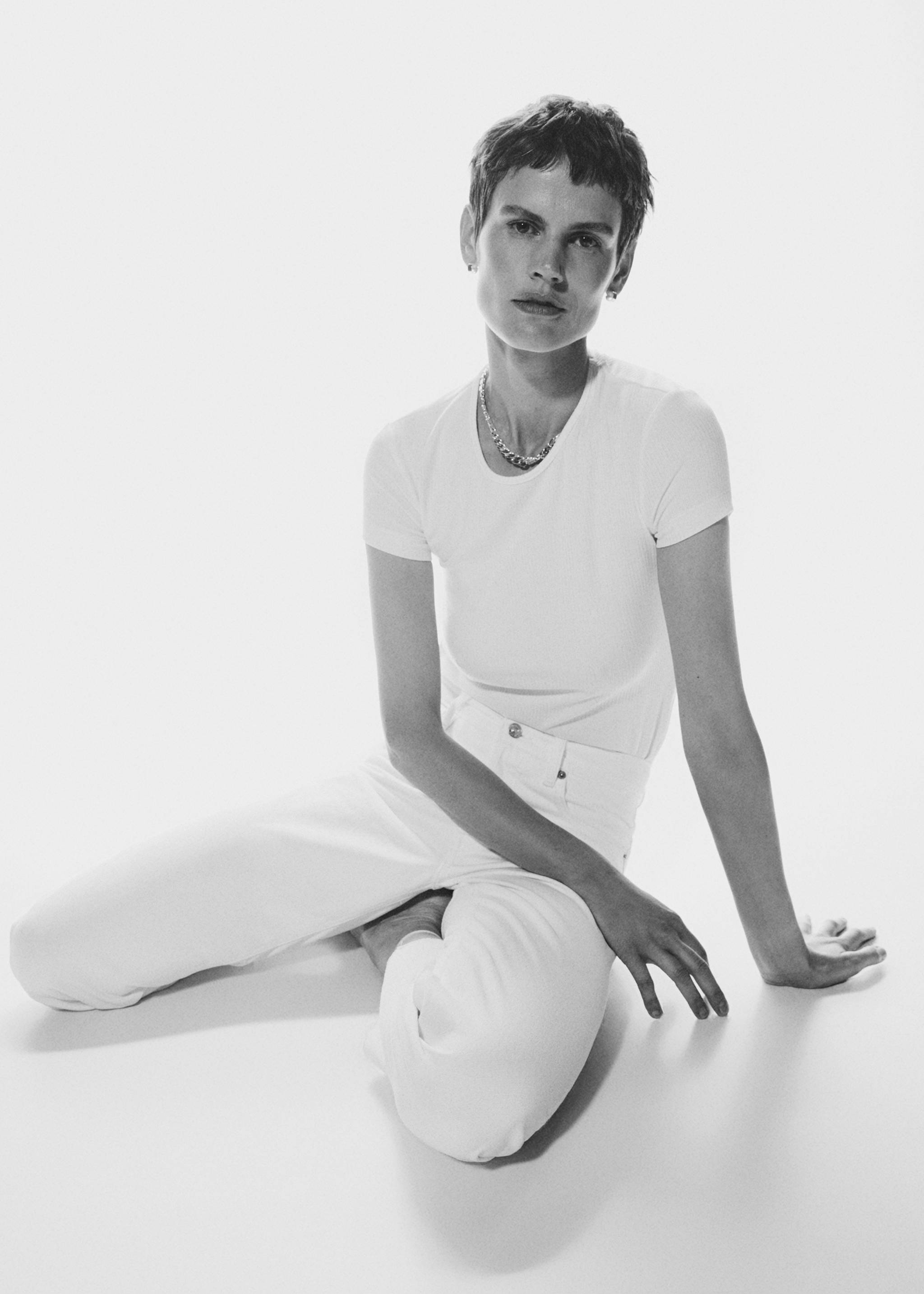 Jeans rectos tiro alto crop - Detalle del artículo 2