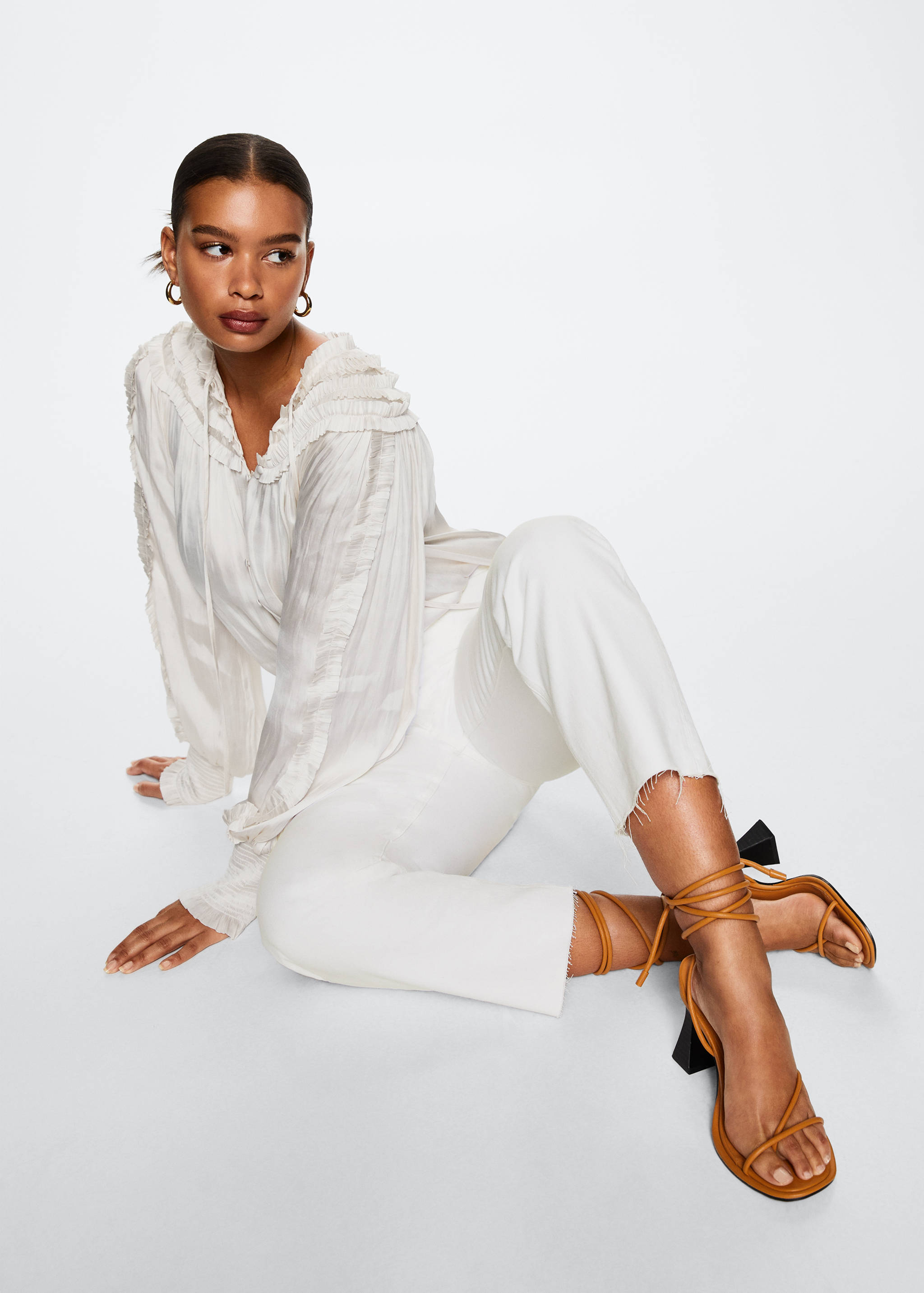 Jeans rectos tiro alto crop - Detalle del artículo 5