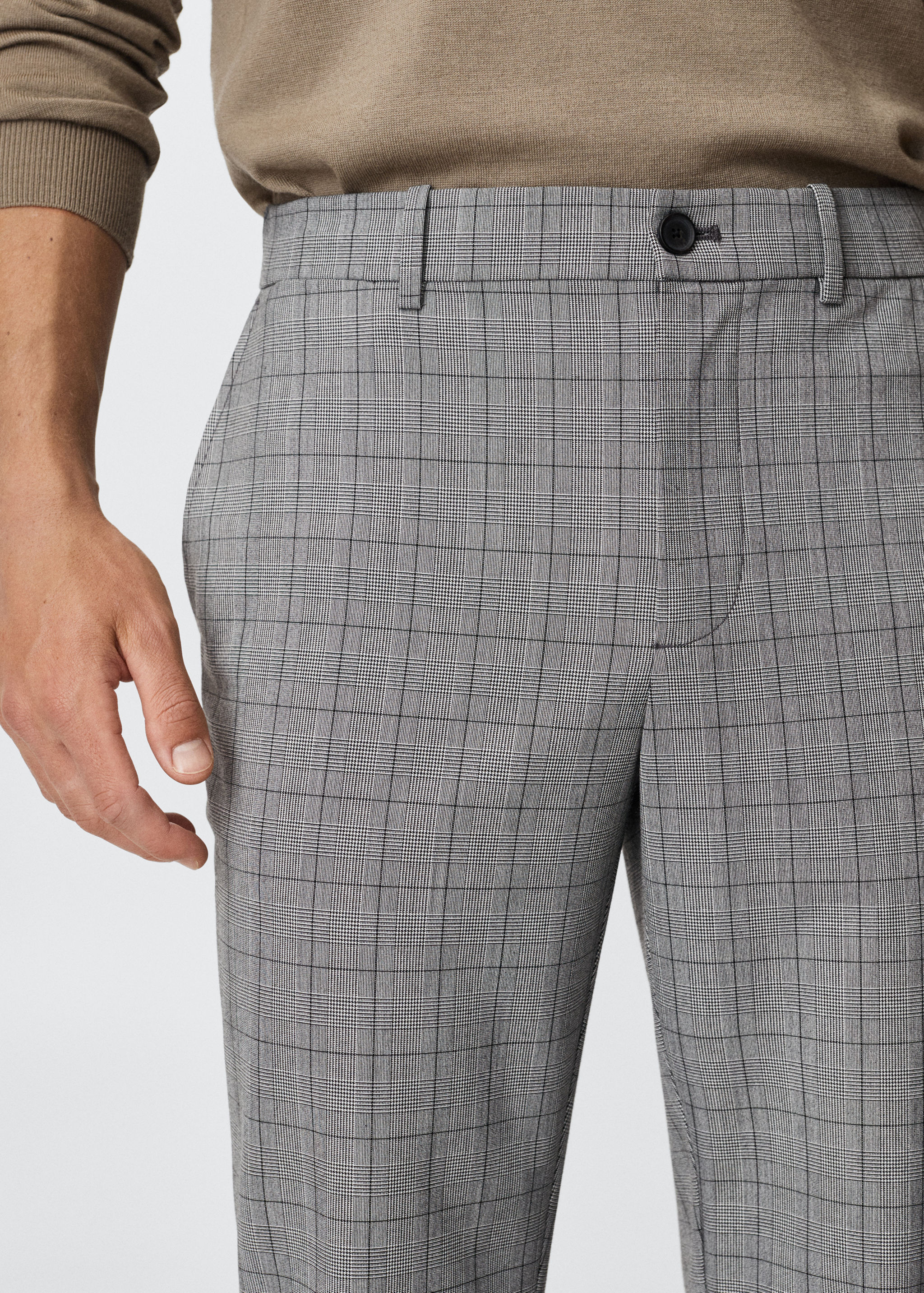 Tapered fit stretch trousers - Details of the article 1