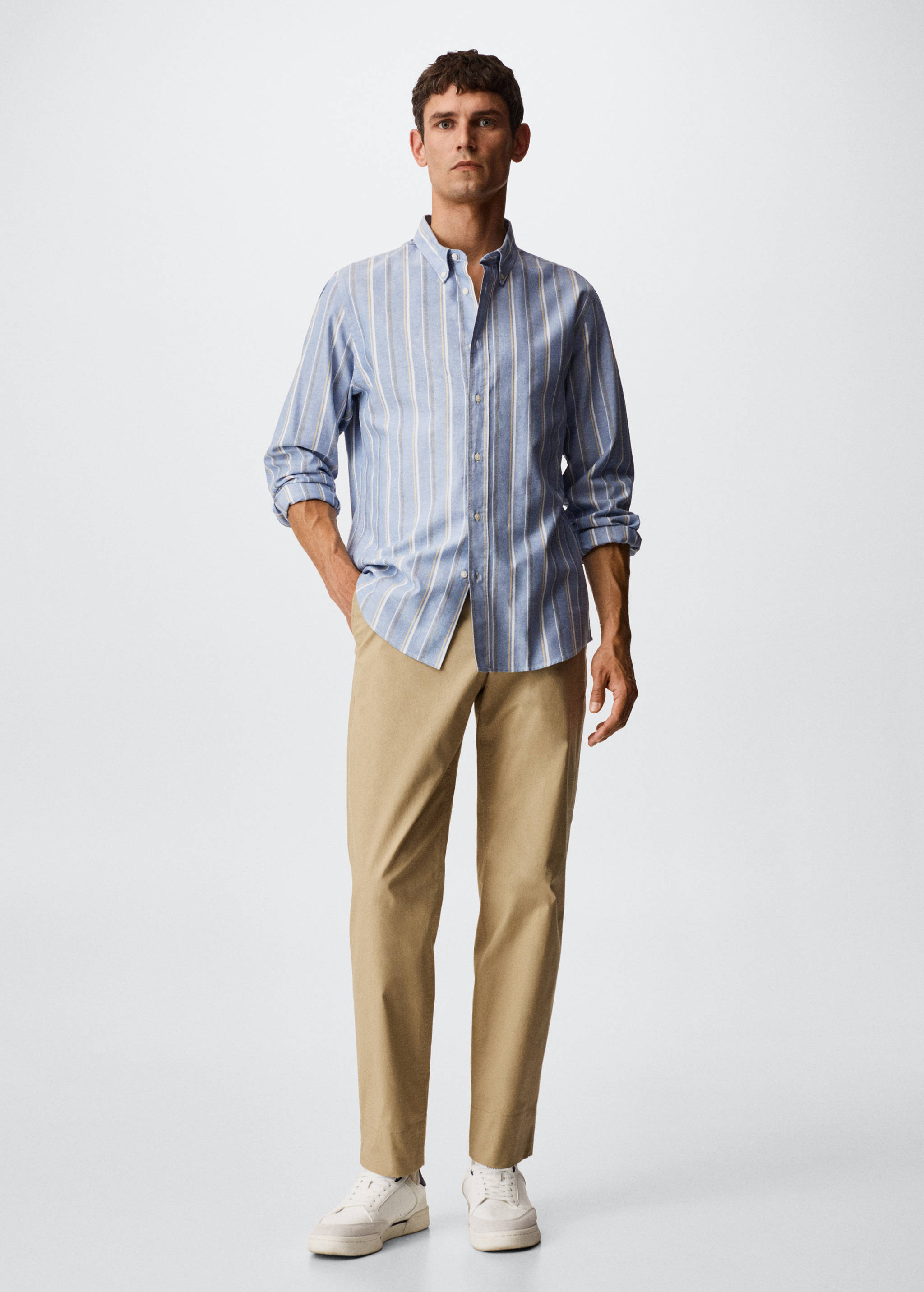 Chemise habillée coton rayures - Plan général