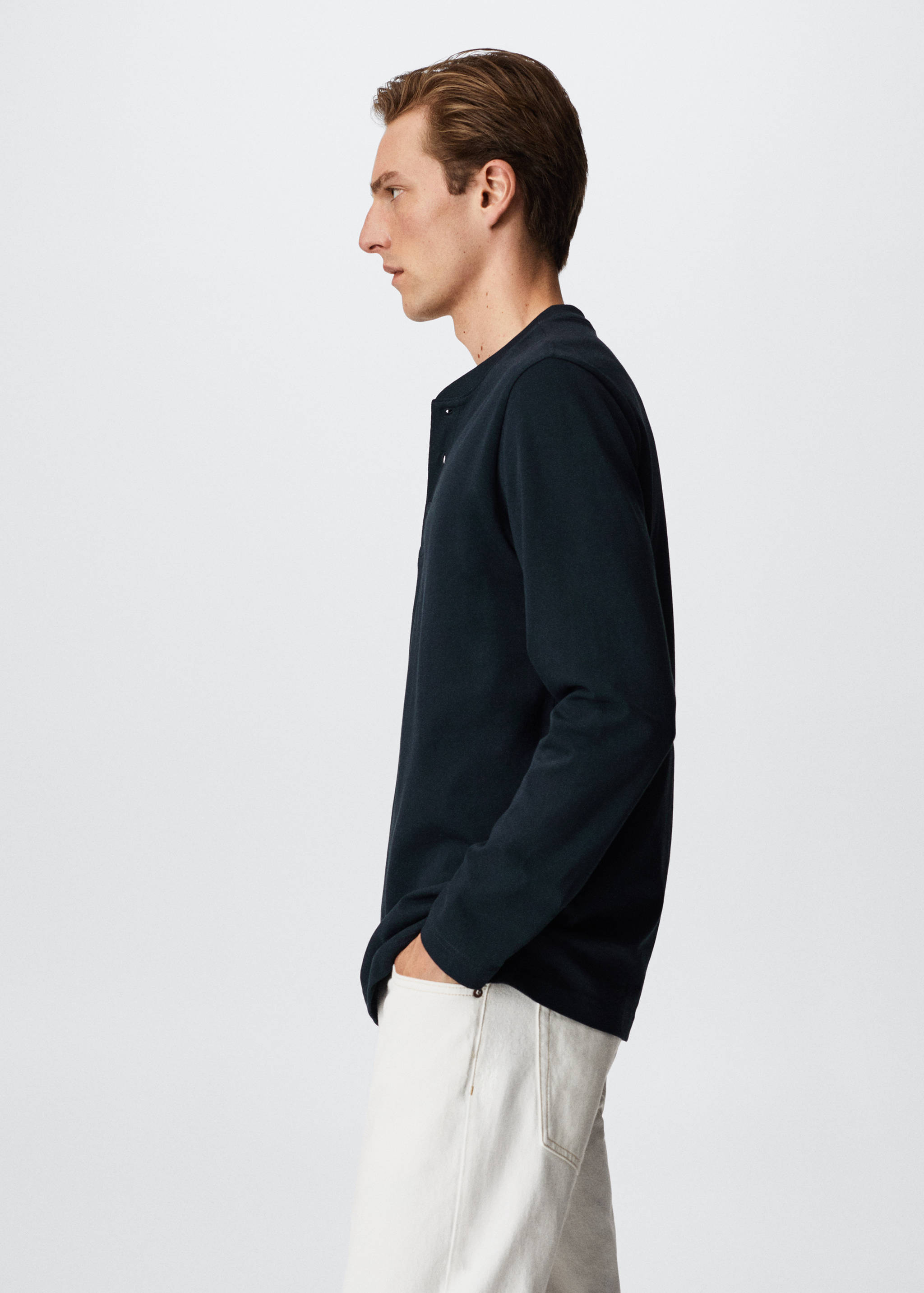 Langärmliges Henley-Shirt - Detail des Artikels 2