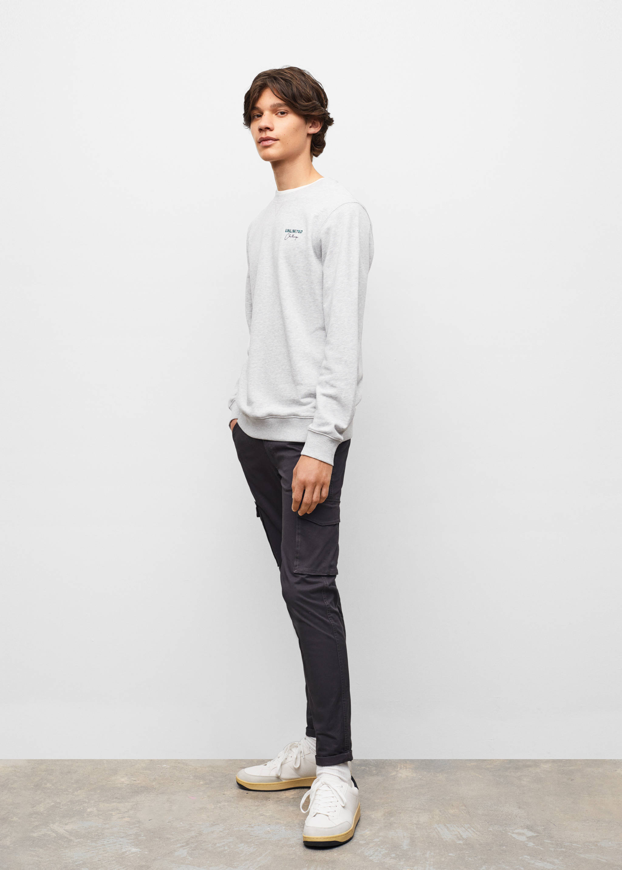 Message cotton sweatshirt - Medium plane