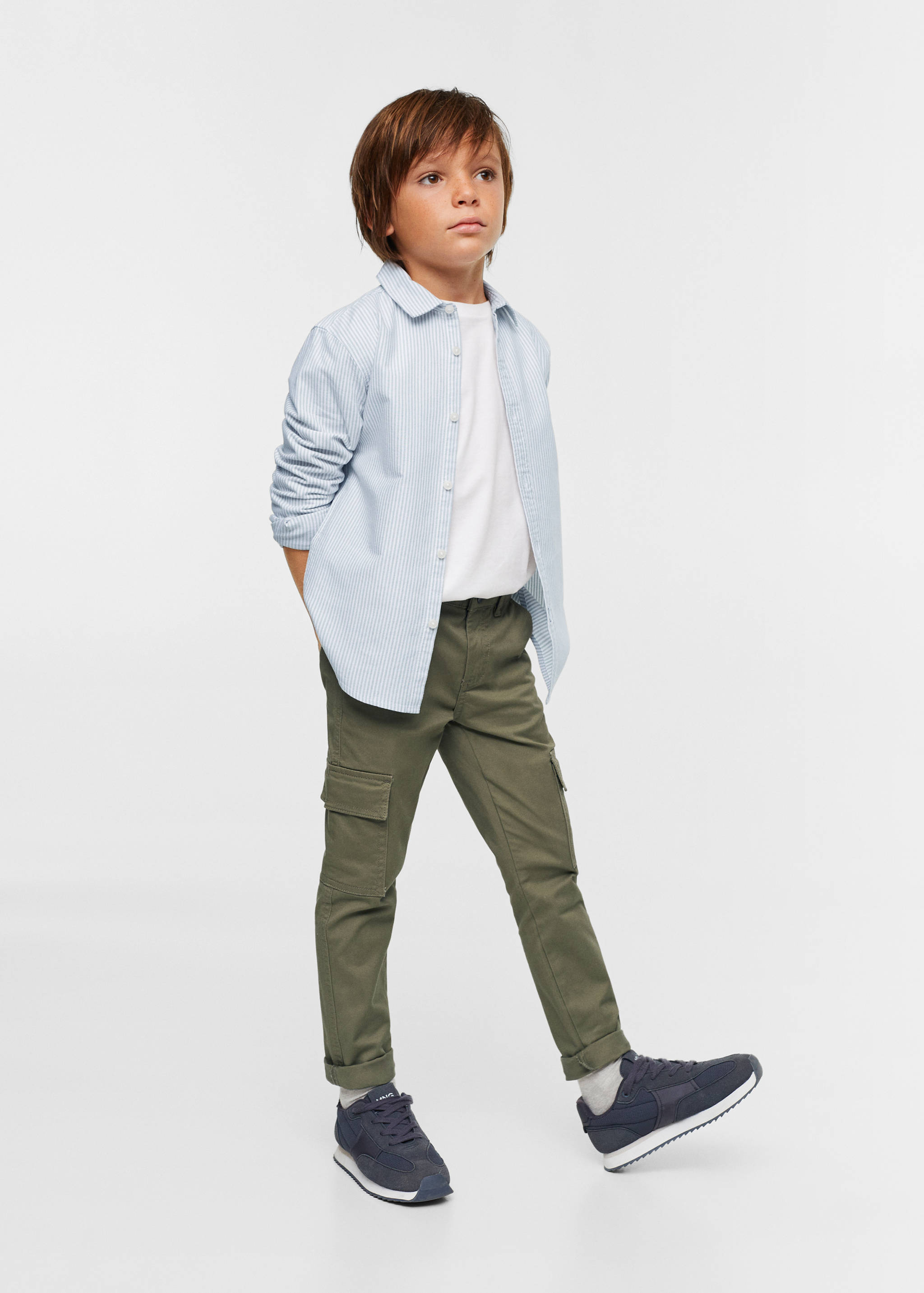 Cotton cargo trousers - General plane