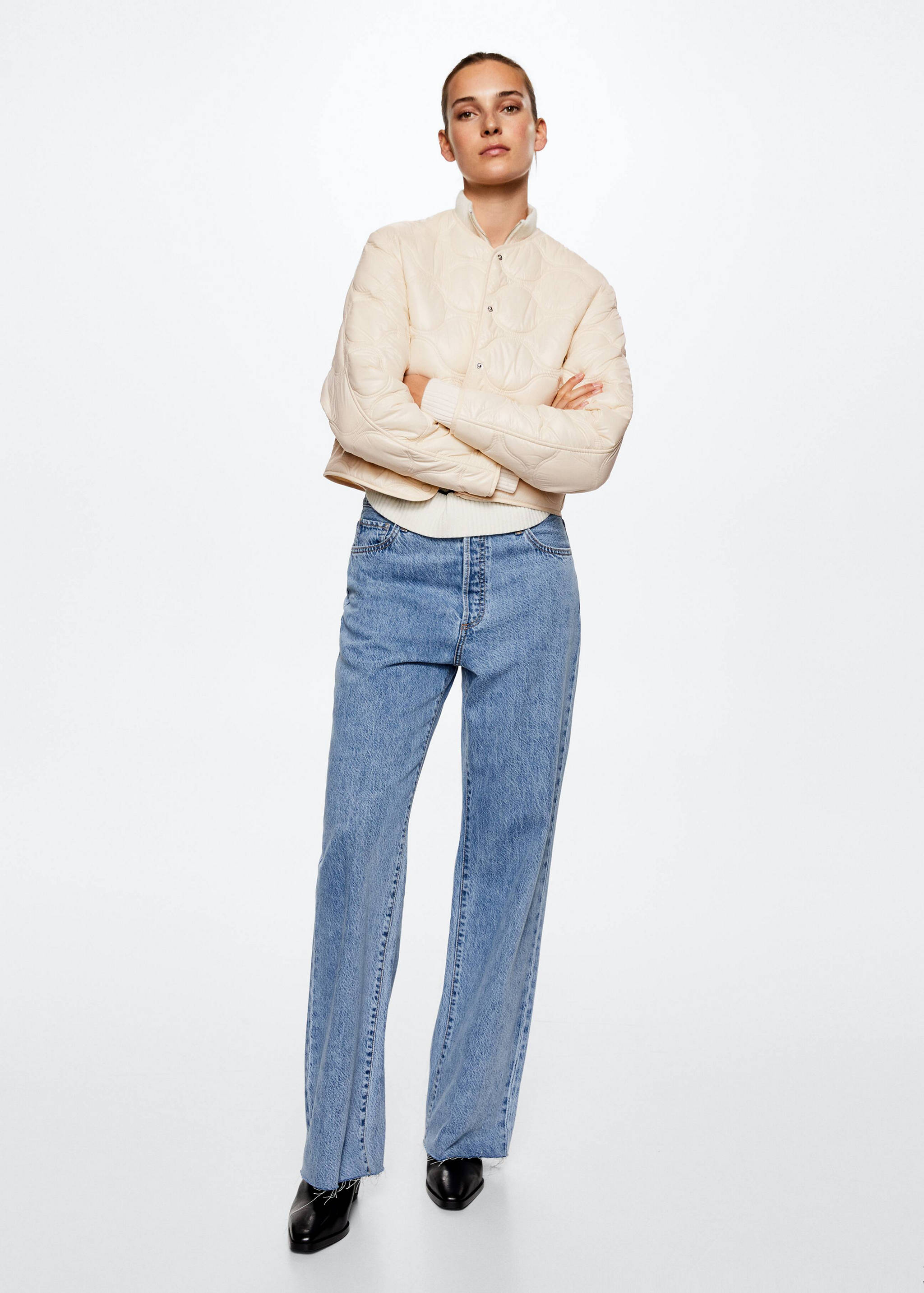 Ultralight anorak with buttons - General plane