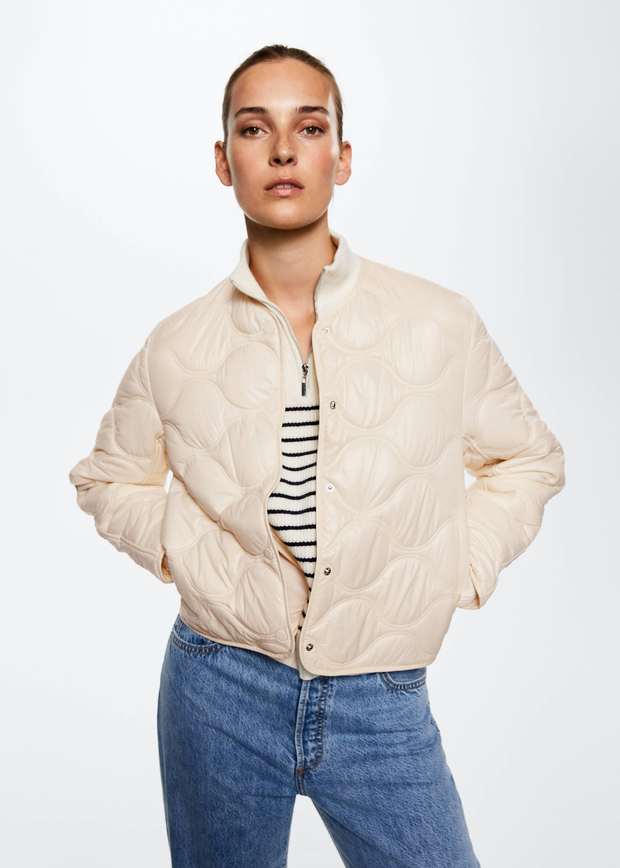 Ultralight anorak with buttons - Medium plane