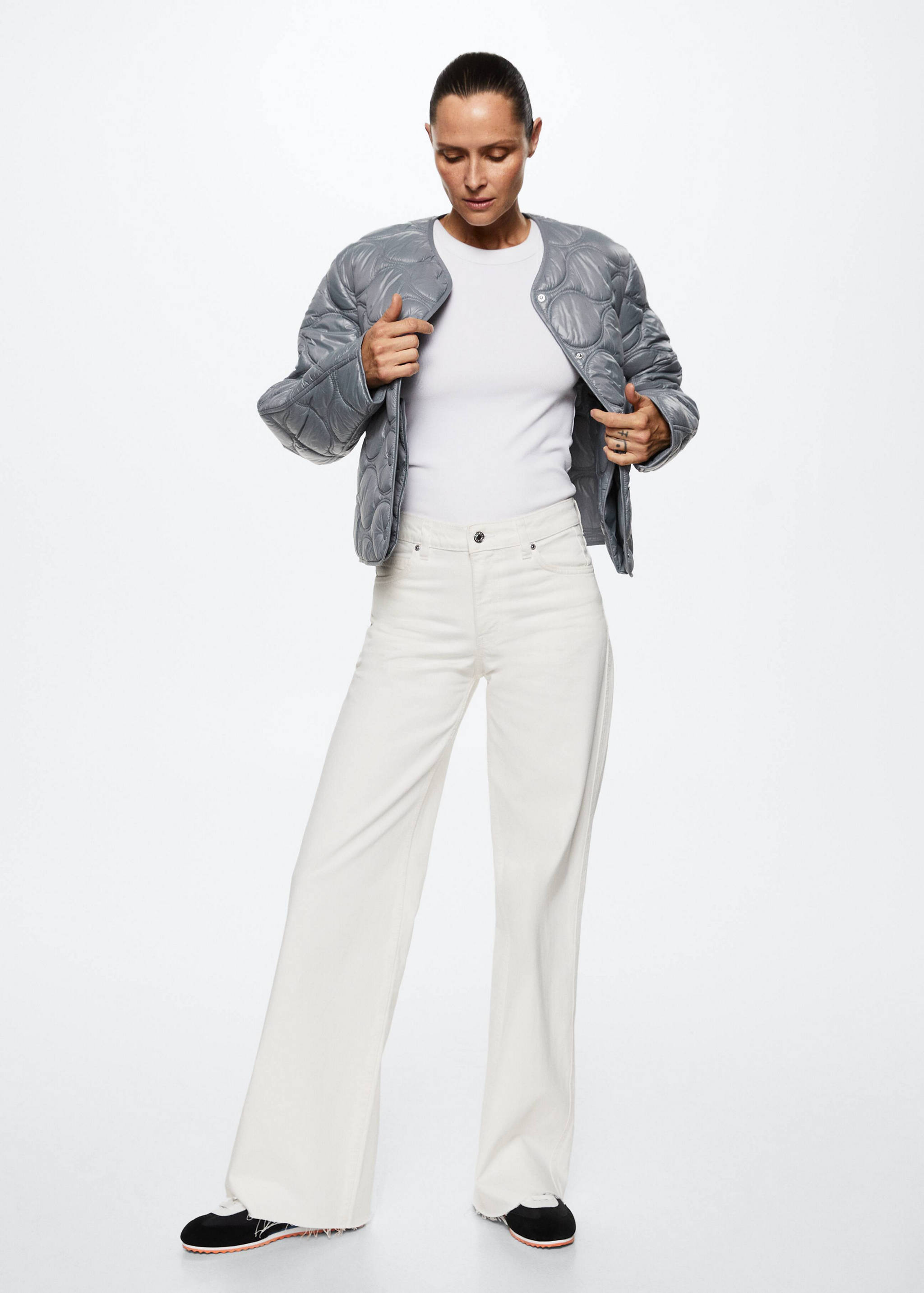 Ultralight anorak with buttons - General plane