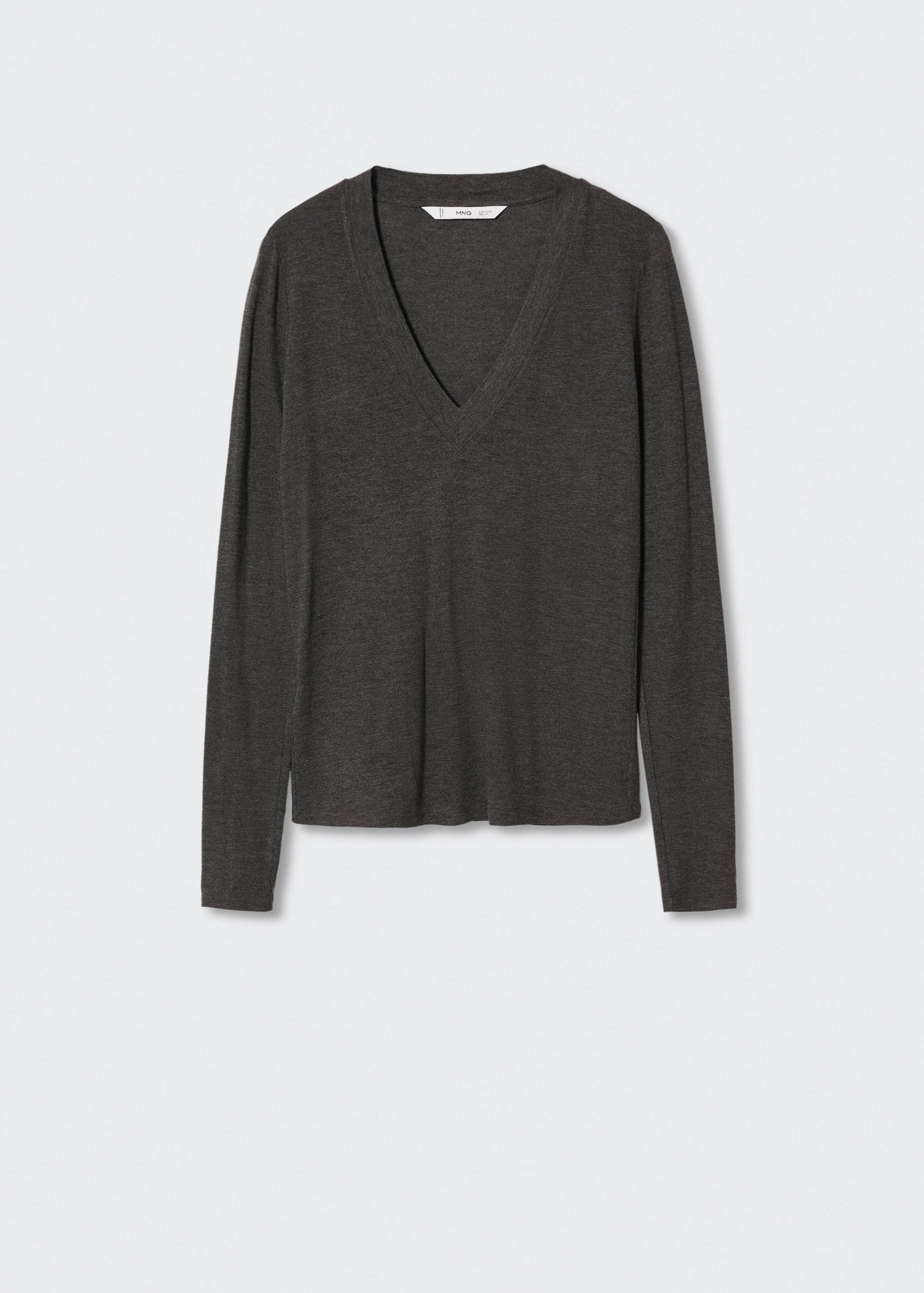 Long-sleeved V-neck T-shirt - Article without model