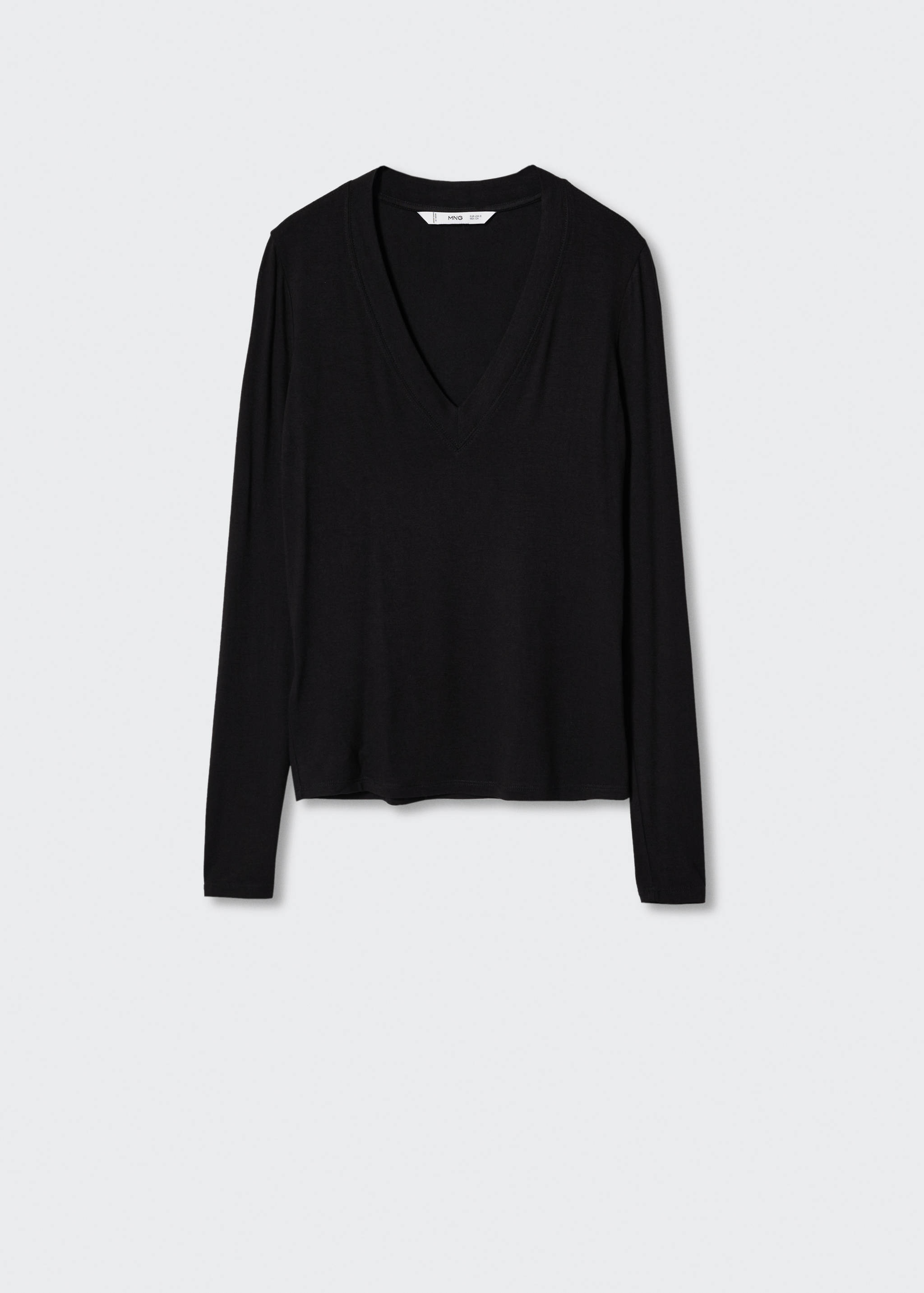 Long-sleeved V-neck T-shirt - Article without model