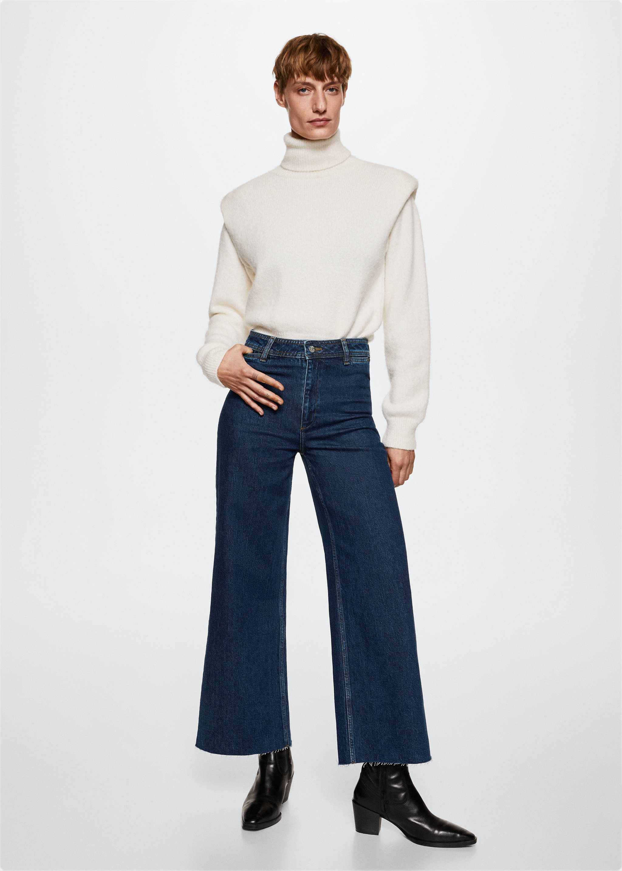 Jeans culotte tiro alto - Plano general