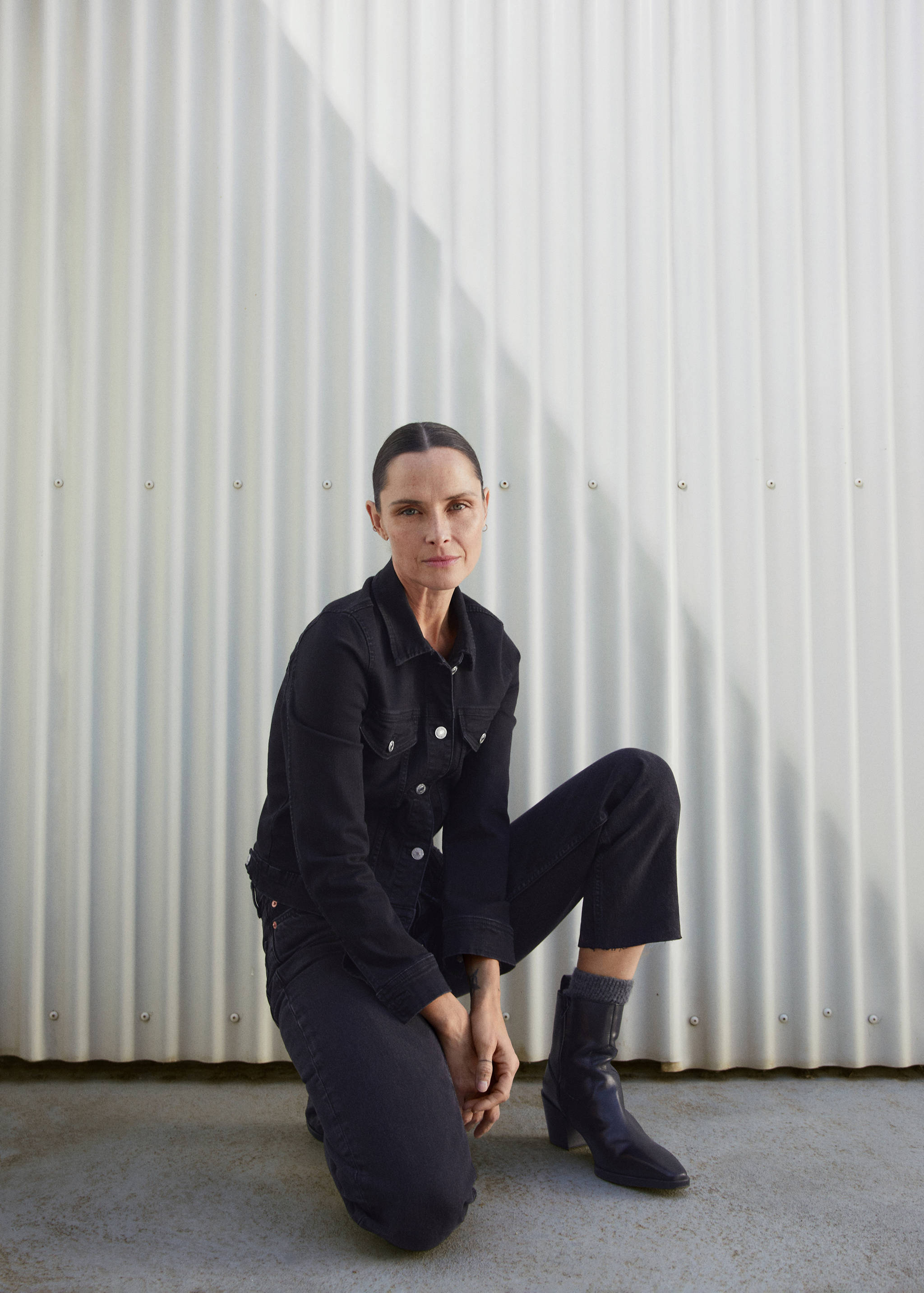 Jeans rectos tiro alto crop - Detalle del artículo 6