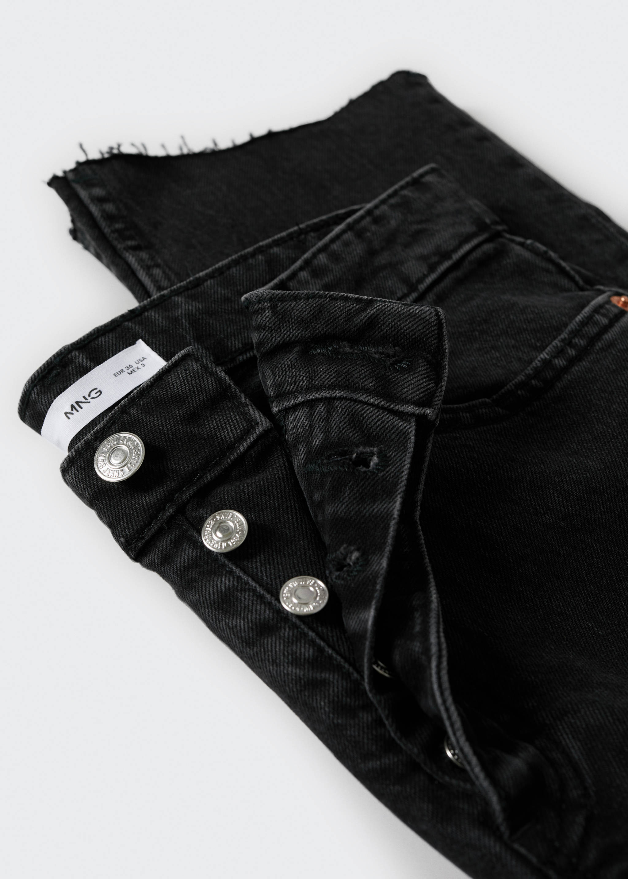 Jeans rectos tiro alto crop - Detalle del artículo 8