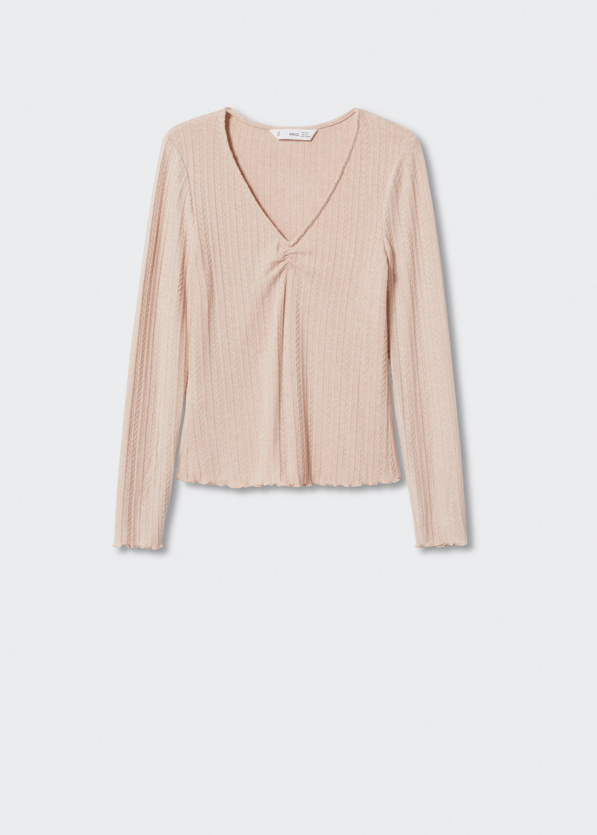 Long-sleeve t-shirt with ruffles - Article without model