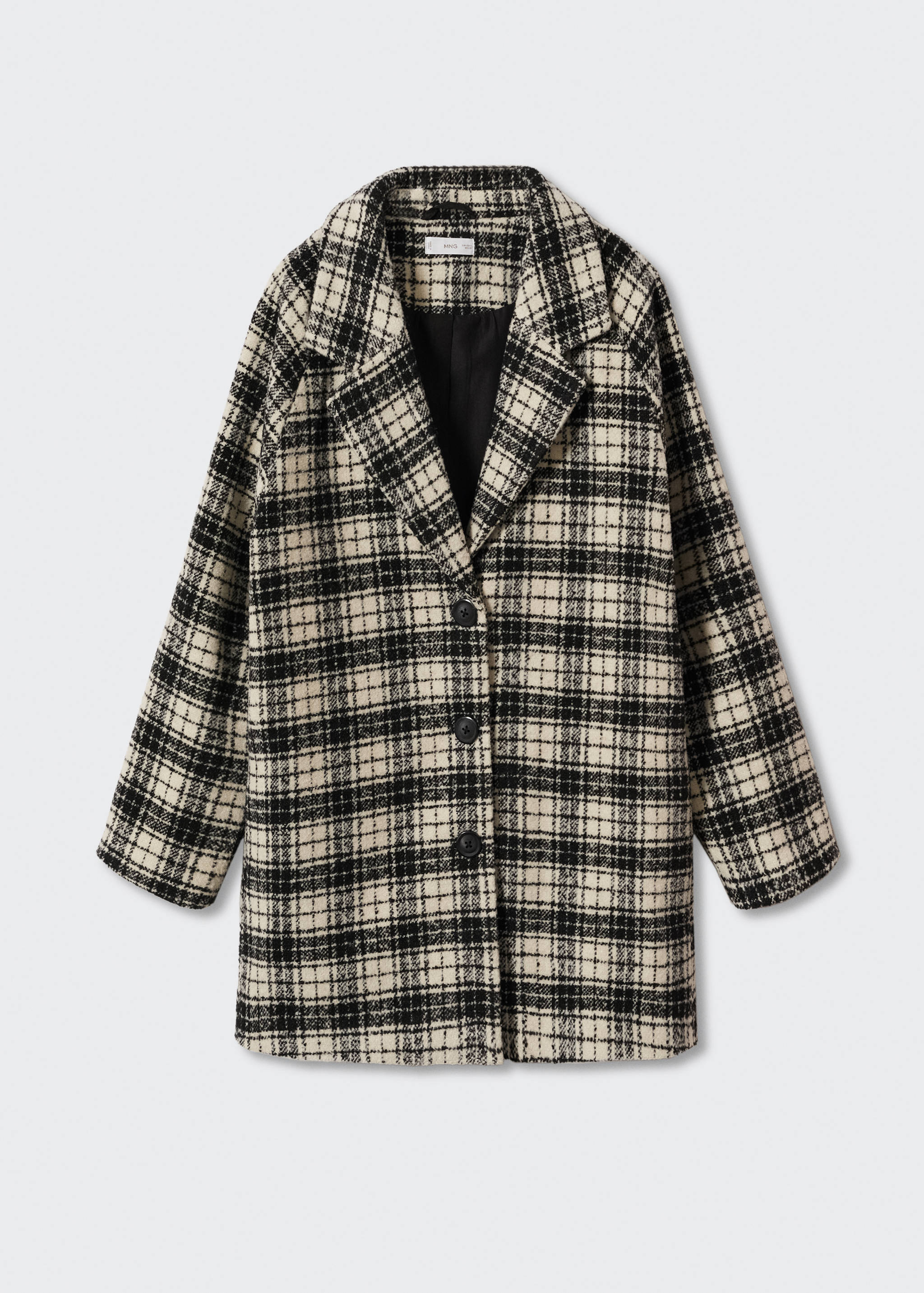 Checked lapels coat - Article without model