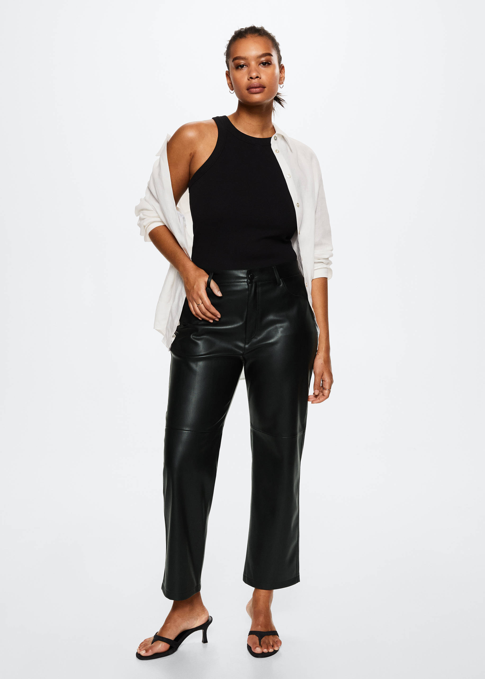 Leather-effect trousers - Details of the article 6