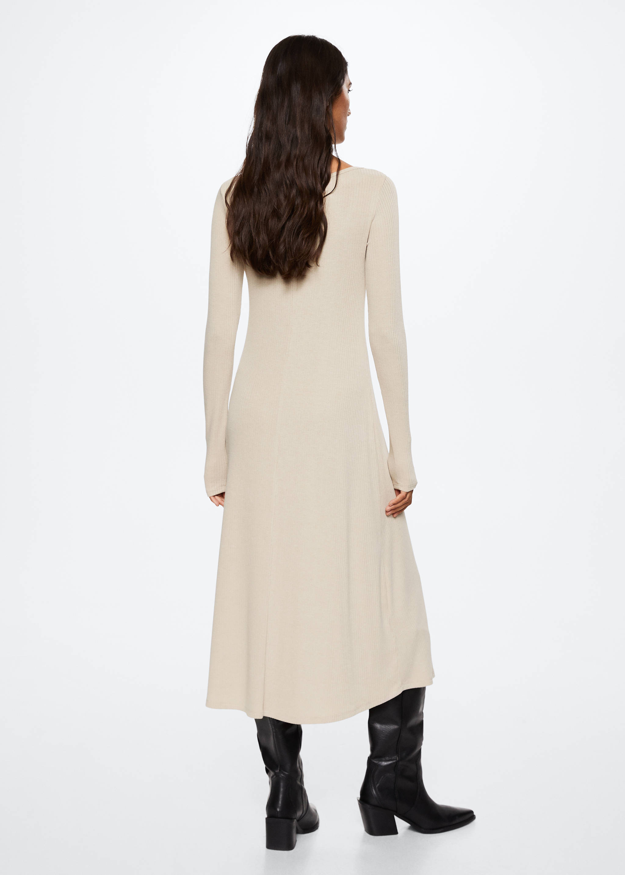 Ribbed midi dress - Reverse of the article